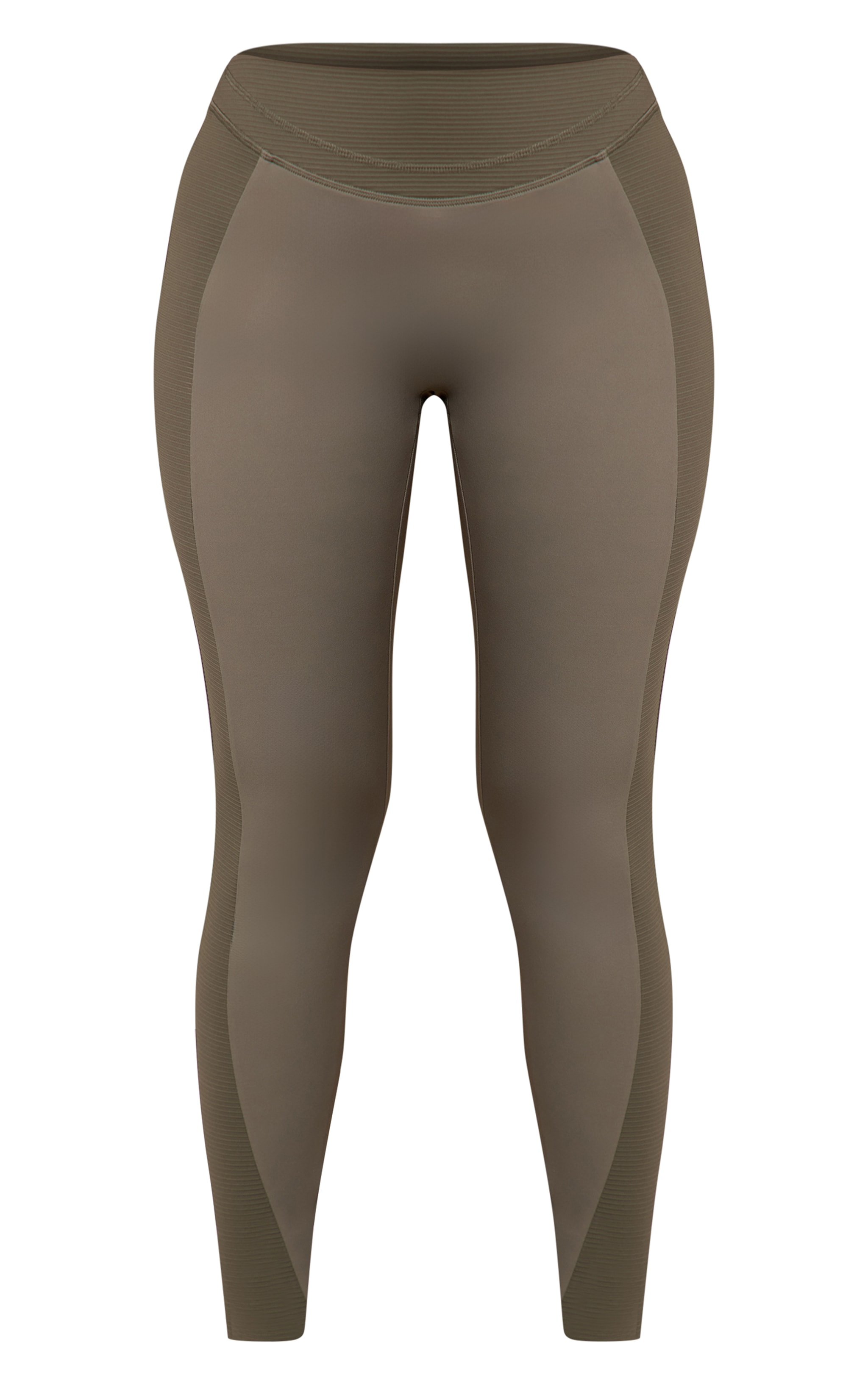 Petite Olive Sculpt Rib Panel Leggings image 5