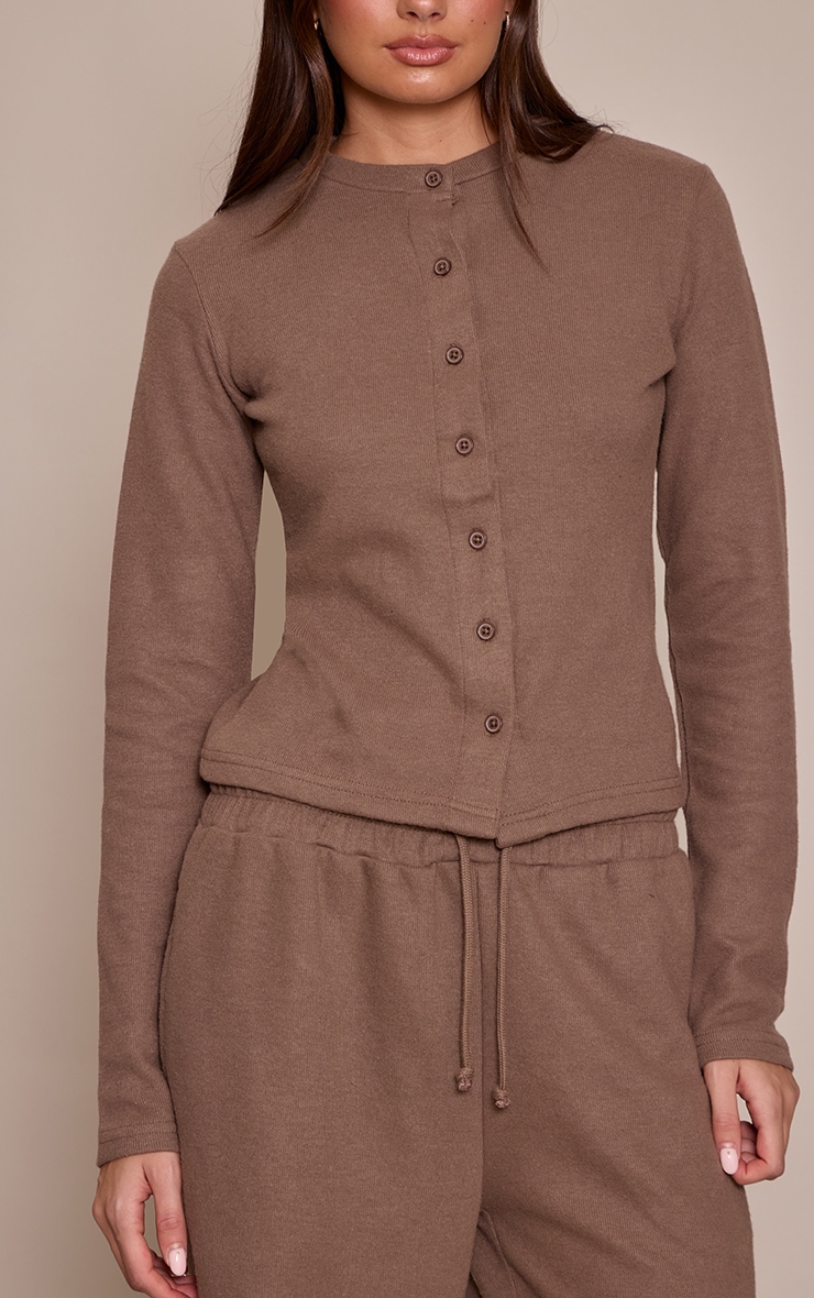 Mushroom Soft Touch Button Down Top image 4