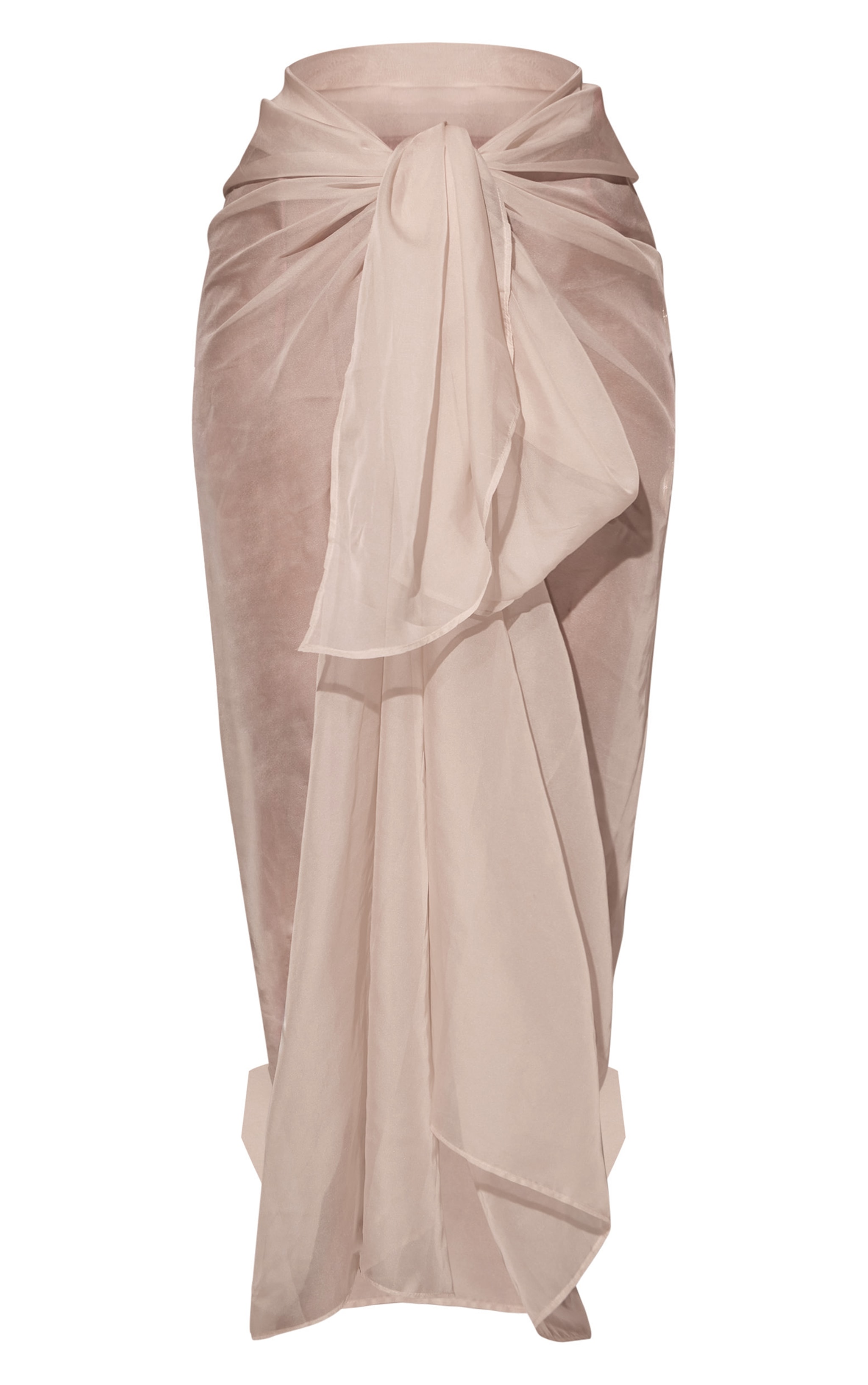 Cream Silk Feel Sheer Maxi Sarong image 5