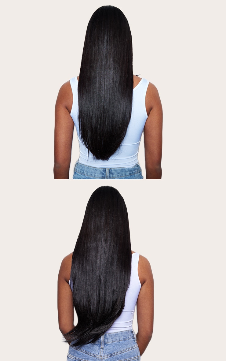 Lullabellz Extension de cheveux lisses épais 1 pièce 61 cm à clips Natural Black image 4