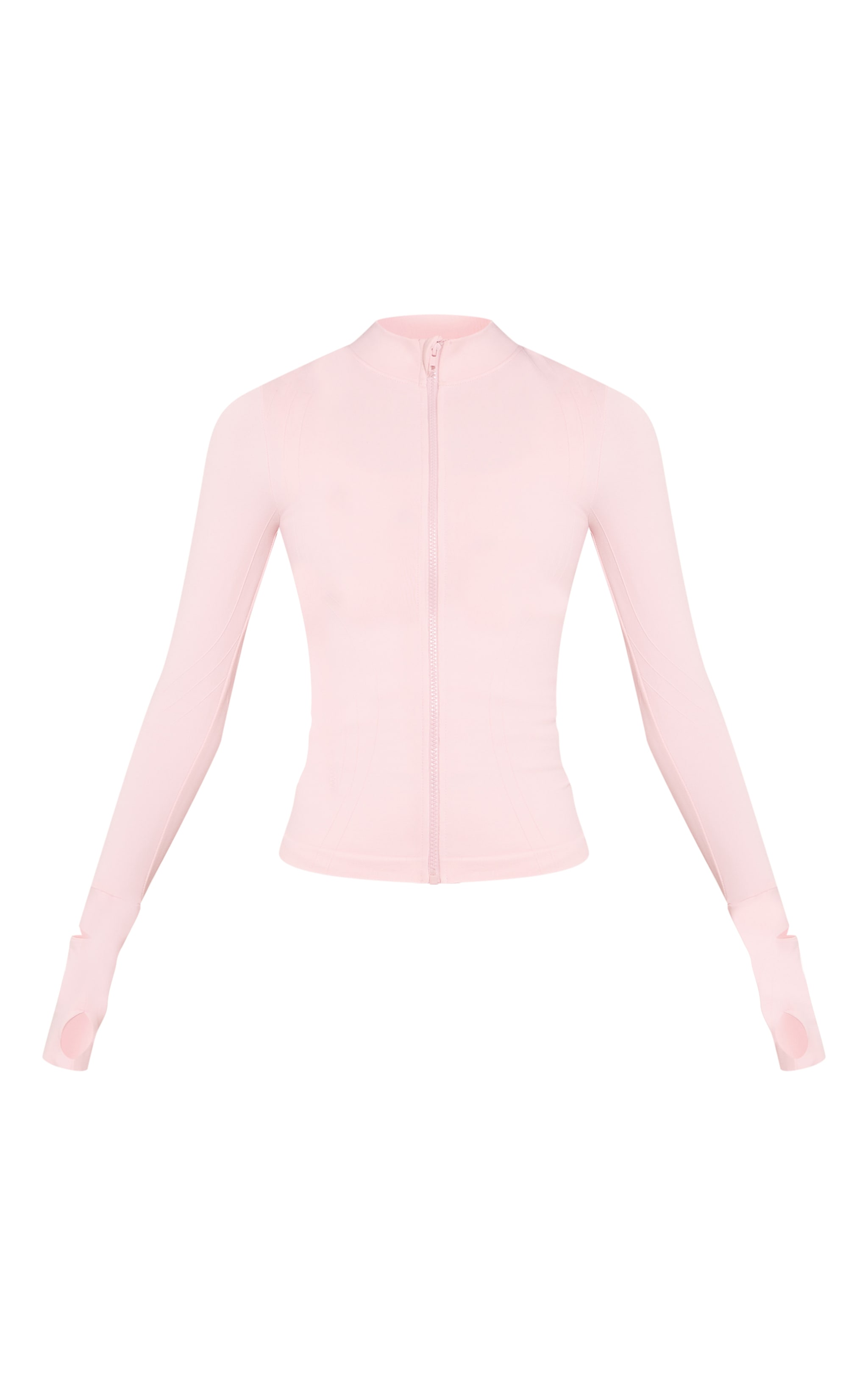 PLT Pink Seamless Seam Detail Gym Jacket image 5
