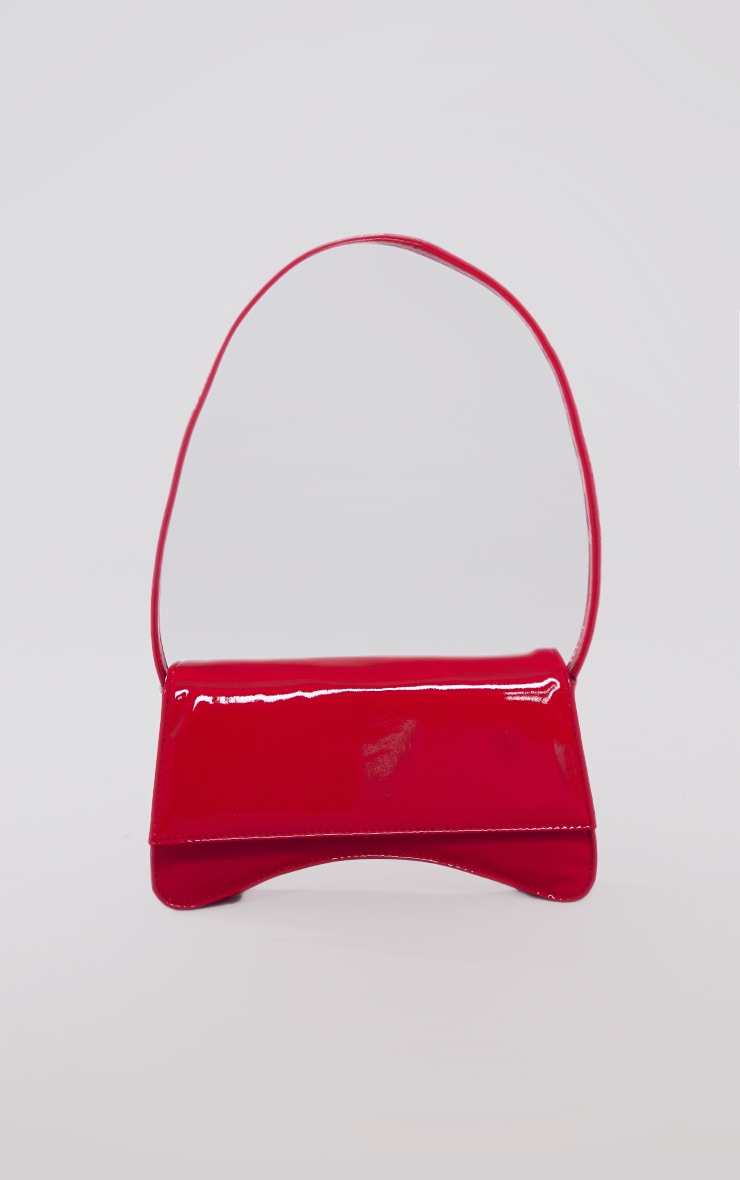 Red Gloss Baguette Shoulder Bag image 2