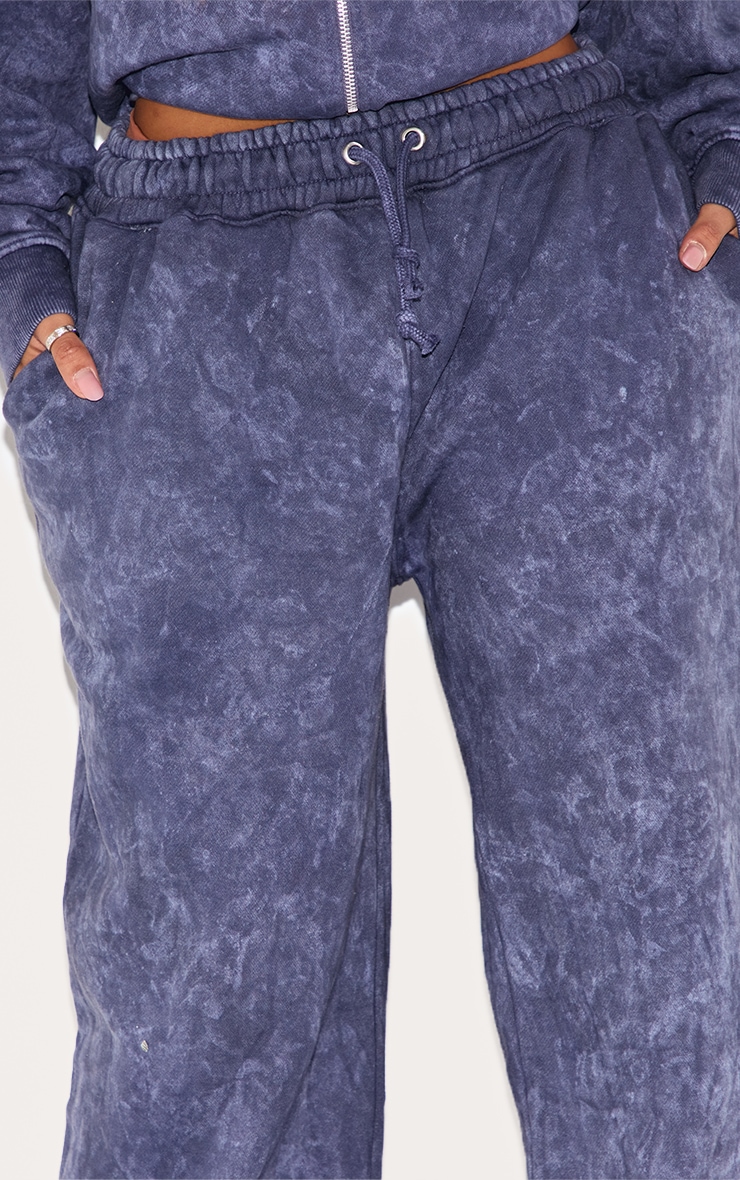Shape Navy Washed Wide Leg Sweatpants image 4