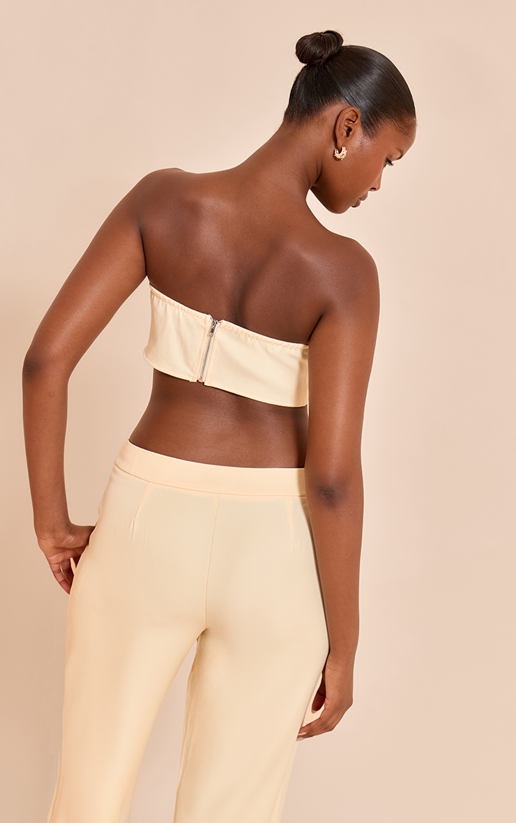 Butter Yellow Woven Tailored Bandeau Top image 2