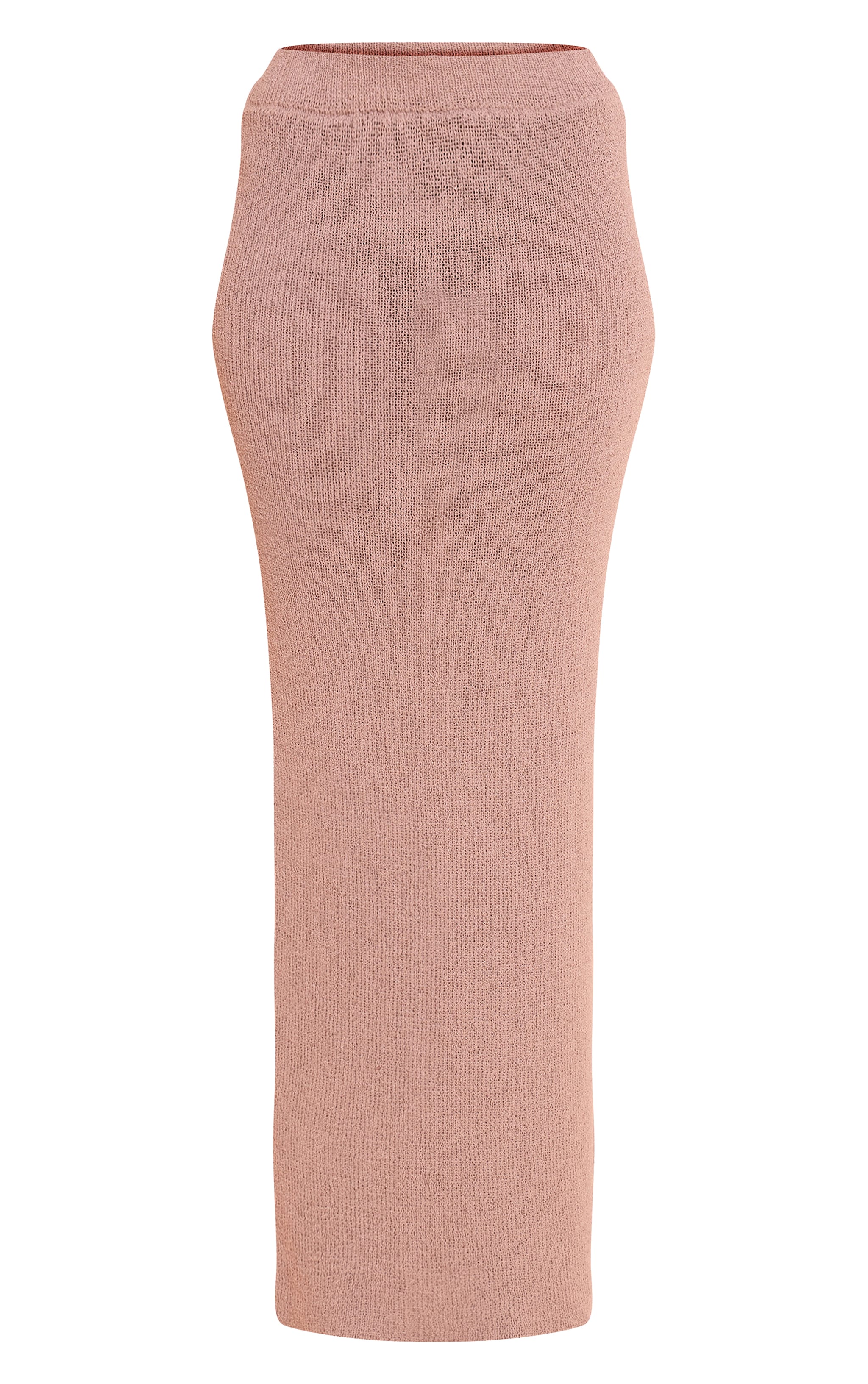Taupe Bobble Knit Low Rise Maxi Skirt image 5