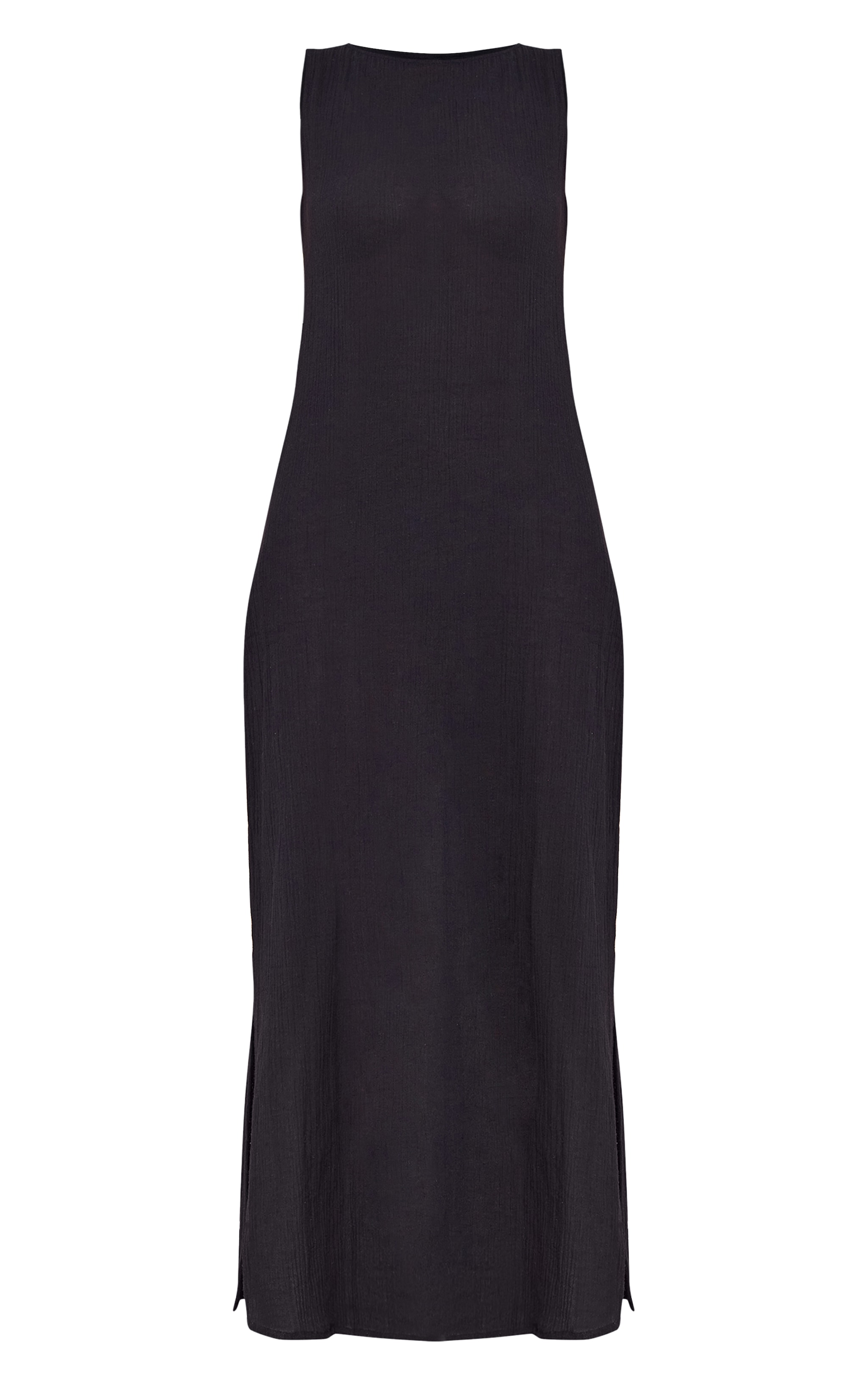 Robe mi-longue sans manches en mousseline de soie image 5
