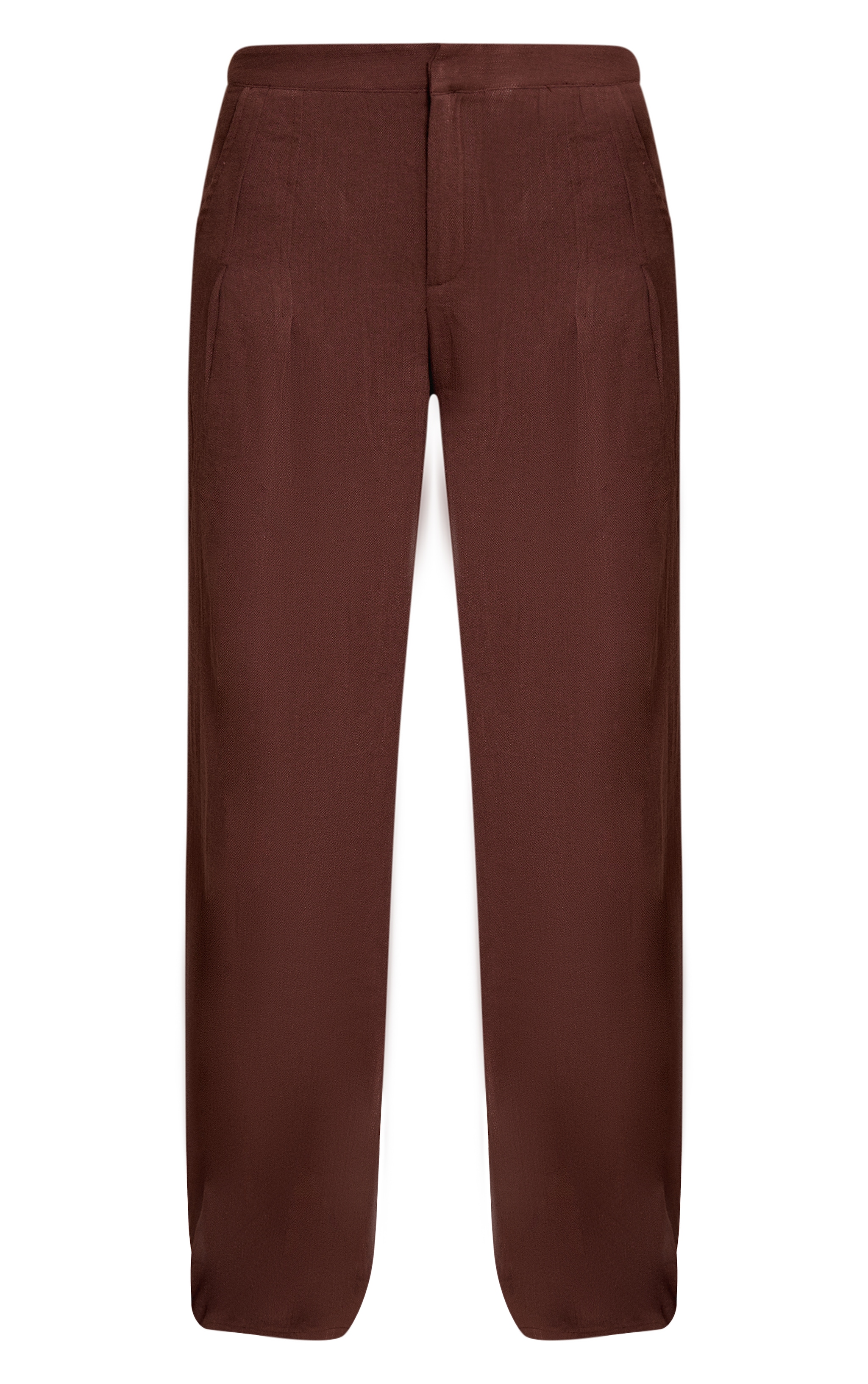 Chocolate Textured Pleated Pant image 5