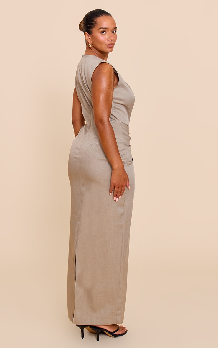 Shape Grey Woven Pleat Waist Maxi Dress image 2