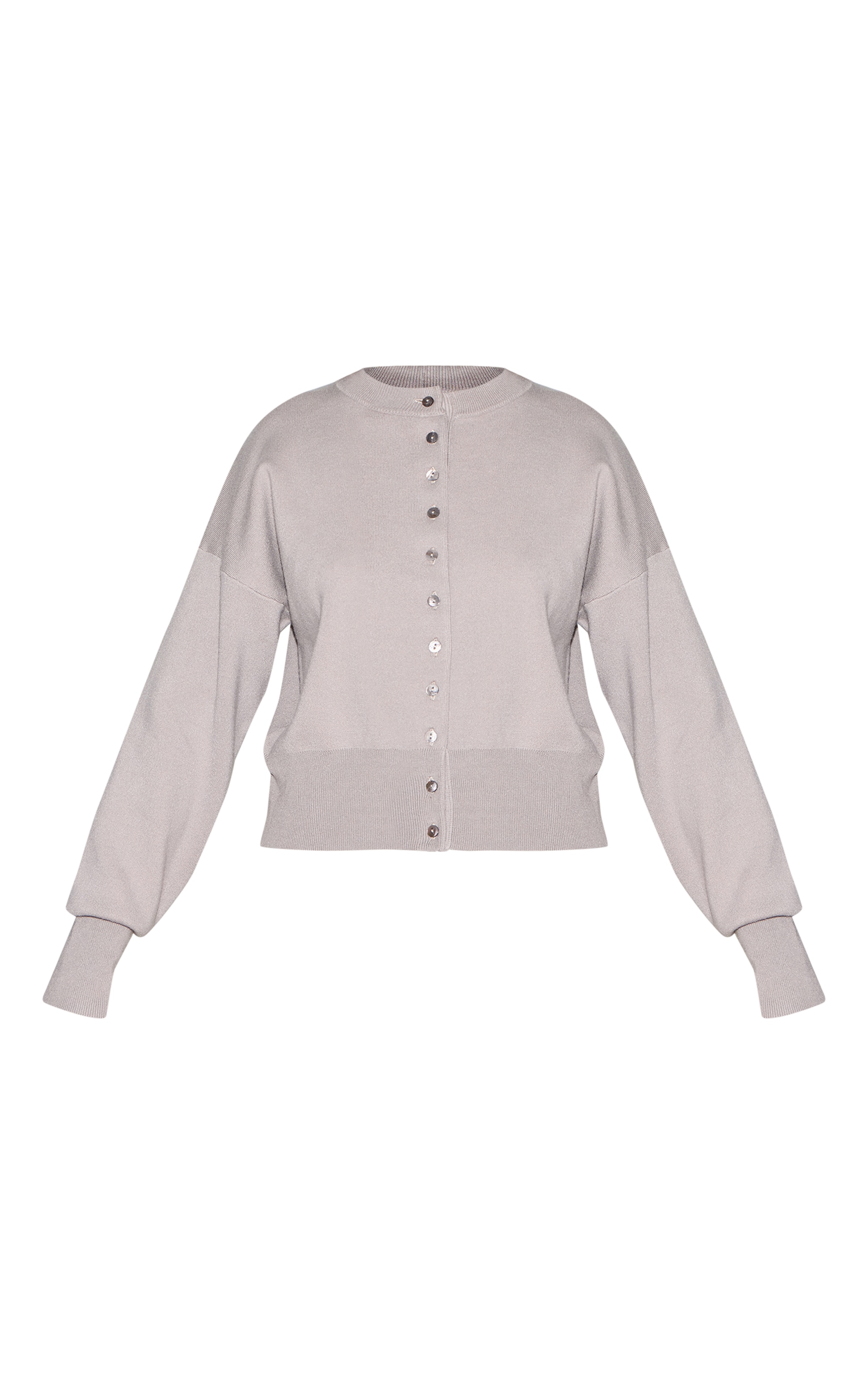 Cardigan en maille compacte gris cendré à boutons image 5