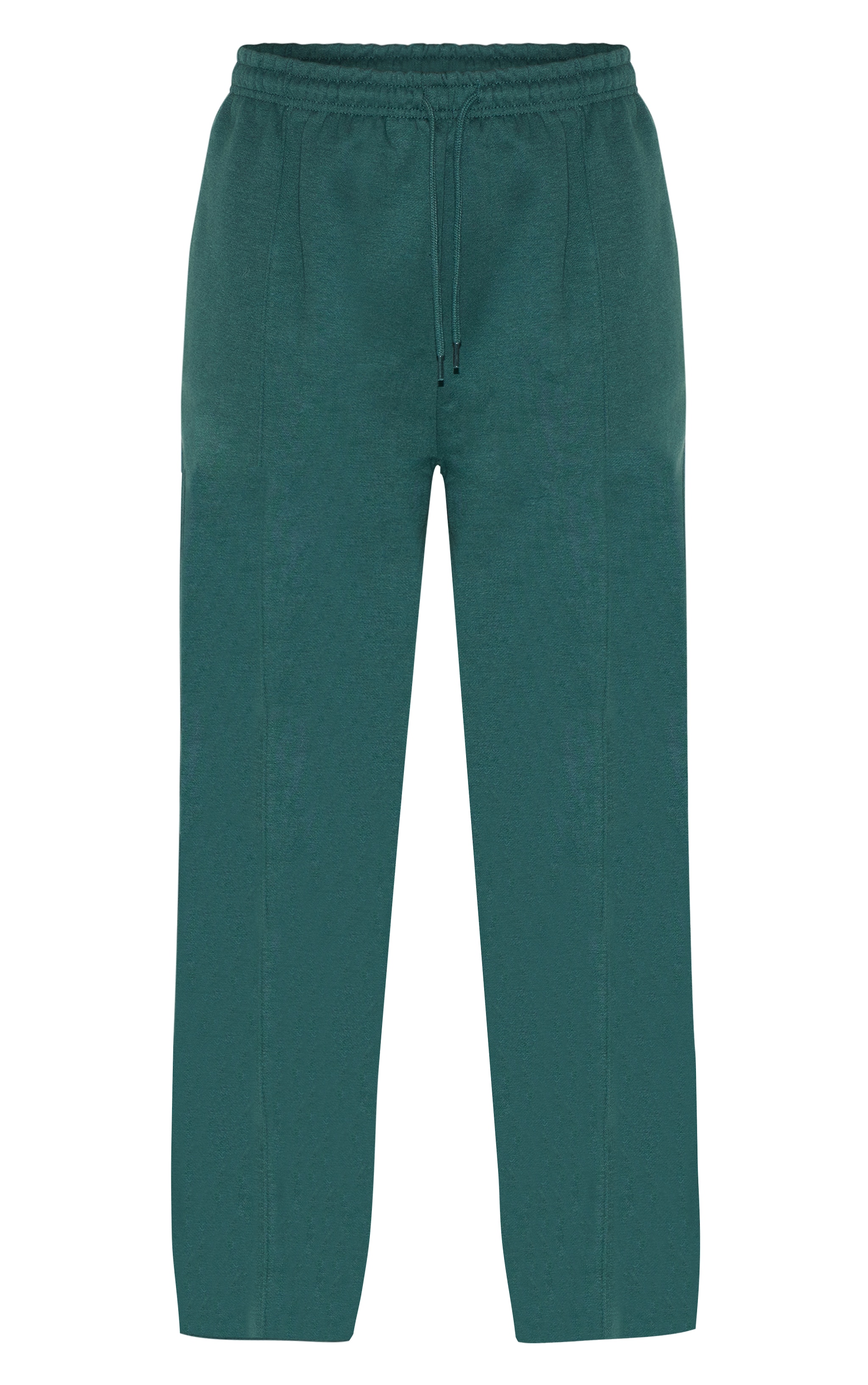 Plus Forest Green Mid Rise Seam Detail Straight Leg Sweatpants image 5