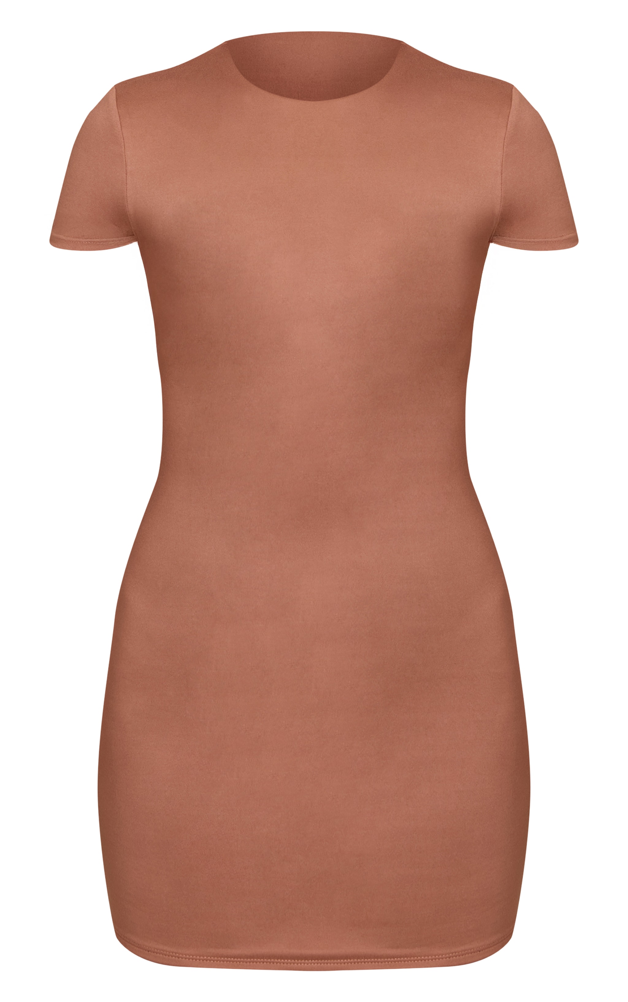 Taupe Soft Touch Jersey Cap Sleeve Bodycon Dress image 5