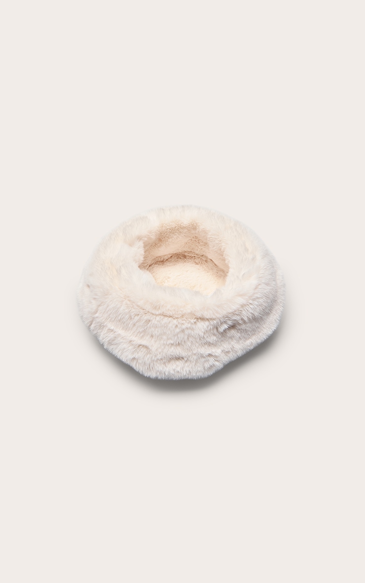 Chestnut Faux Suede Faux Fur Lined Bucket Hat image 3