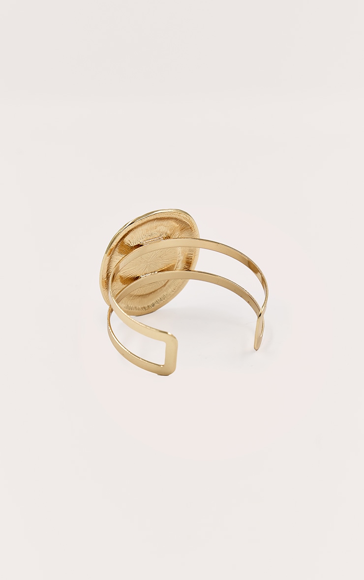 Gold Stone Center Statement Bracelet image 3