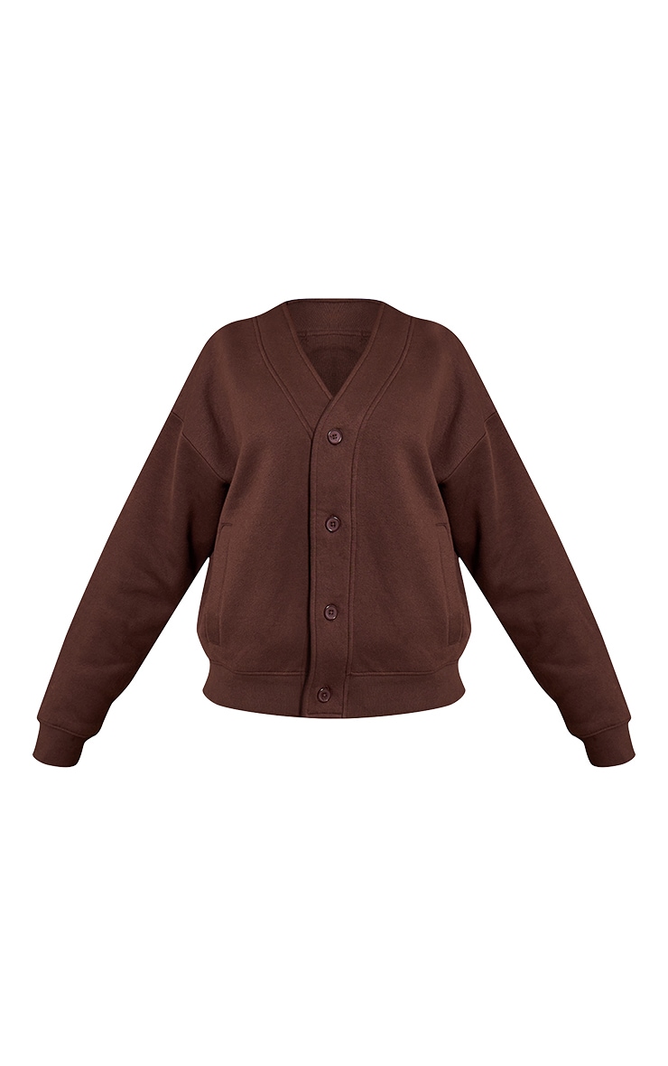 Petite Chocolate Button Up Side Pocket Sweatshirt image 5