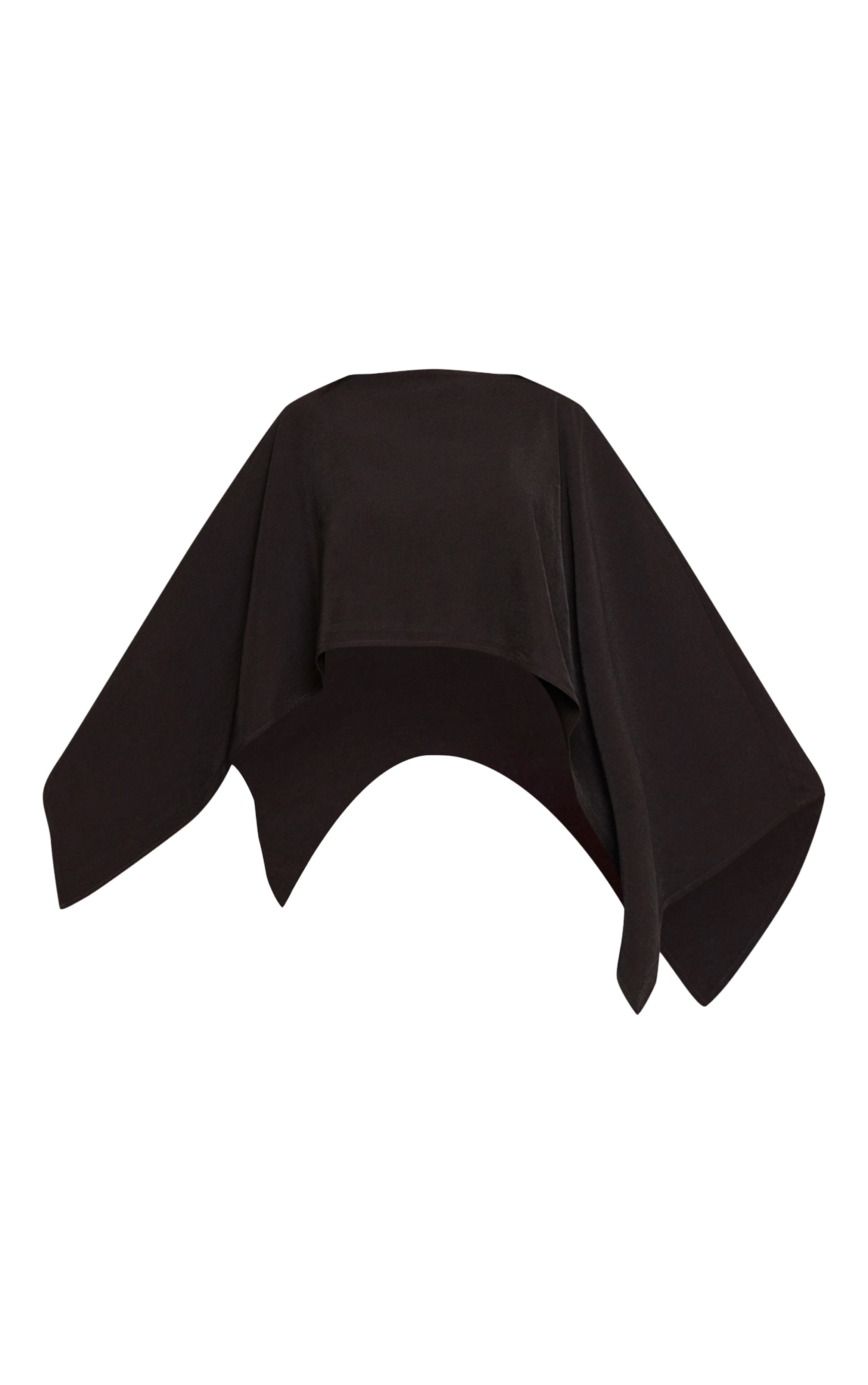 Black Woven Cape Style Top  image 5