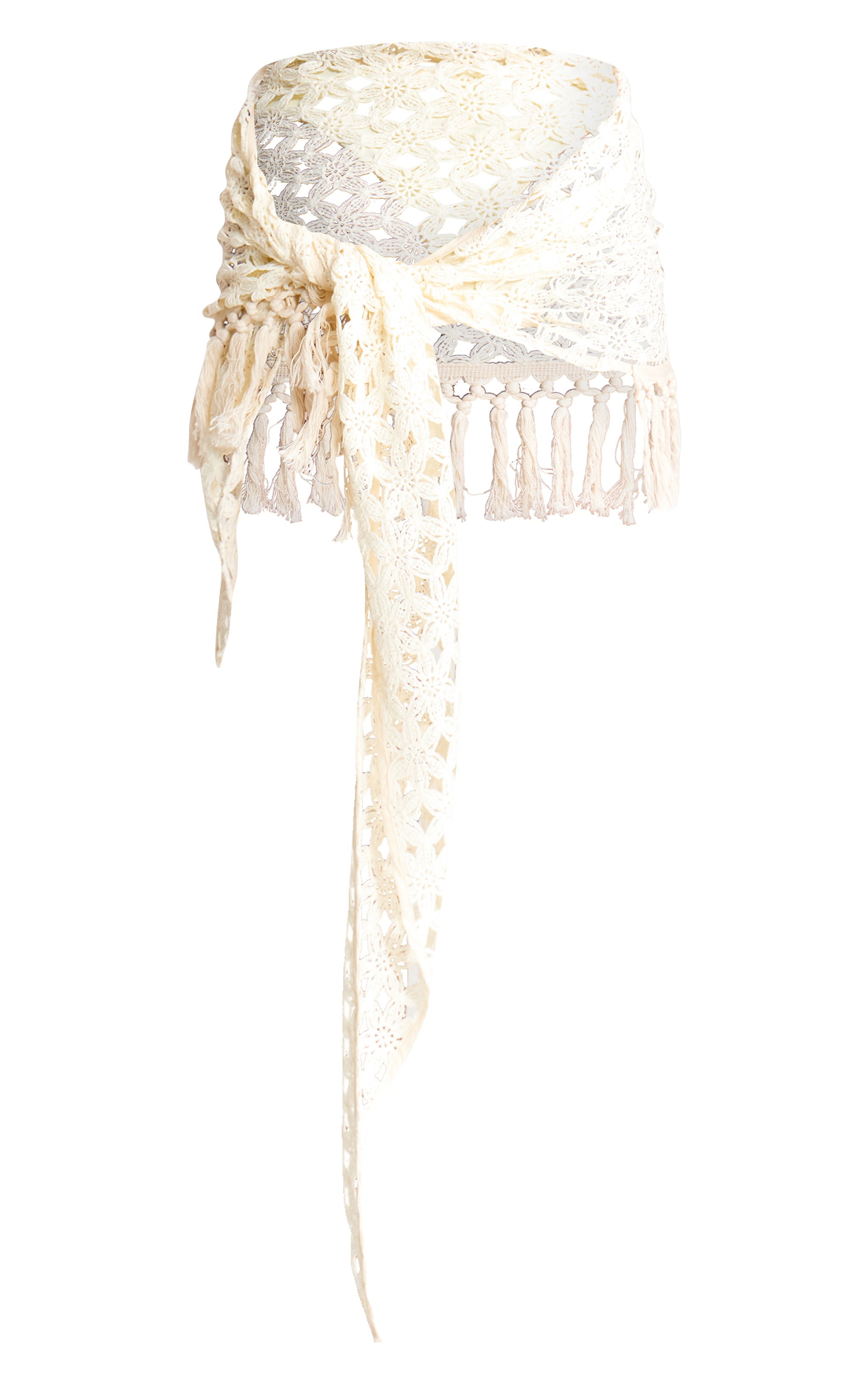 Buttercream Crochet Tassel Mini Beach Sarong image 6