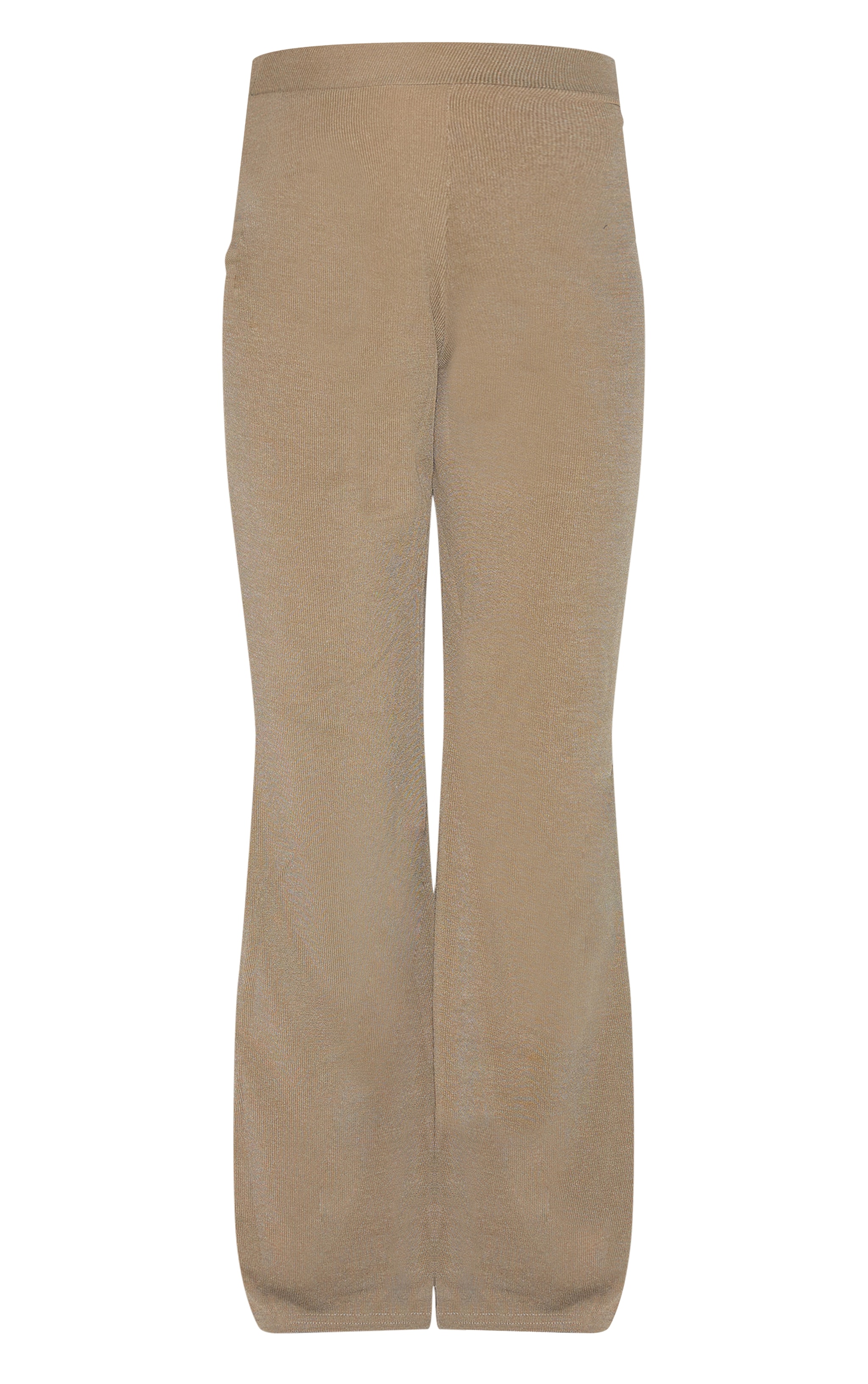 Maternity Khaki Ribbed Wide Leg Pants image 5