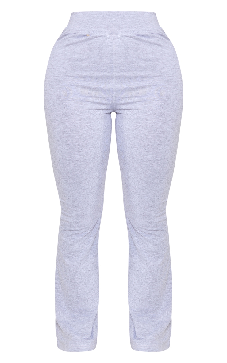 Shape Grey Marl Cotton High Waist Flared Pants image 5