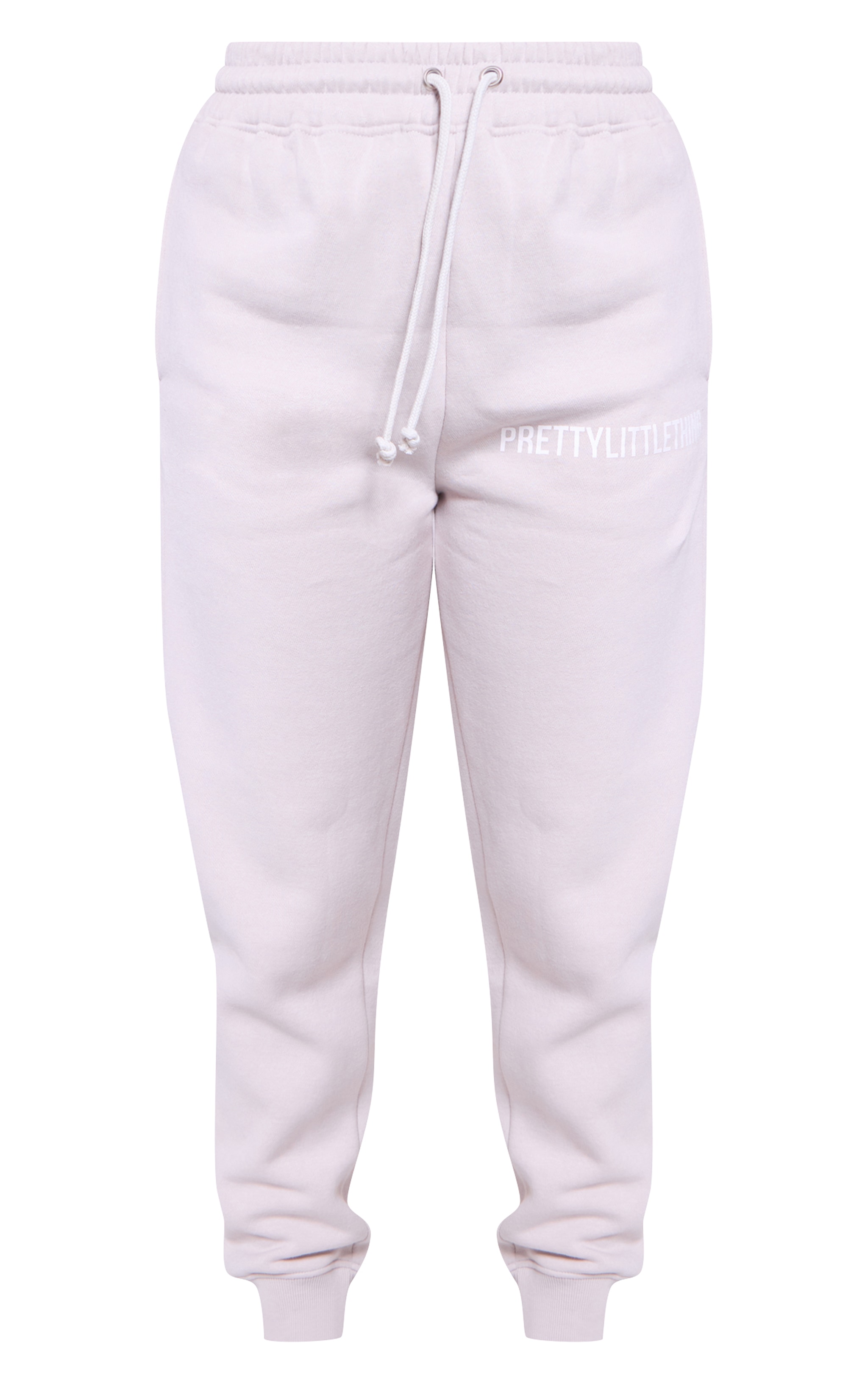 PRETTYLITTLETHING Lilac Grey High Waisted Washed Cuffed Track Pants image 5