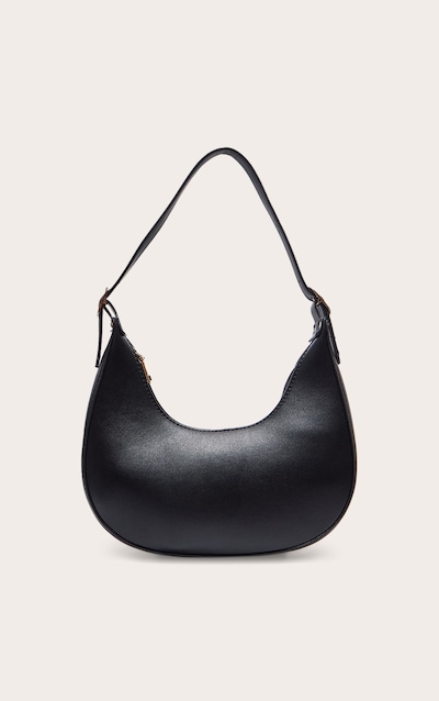 Sac à main incurvé en PU noir