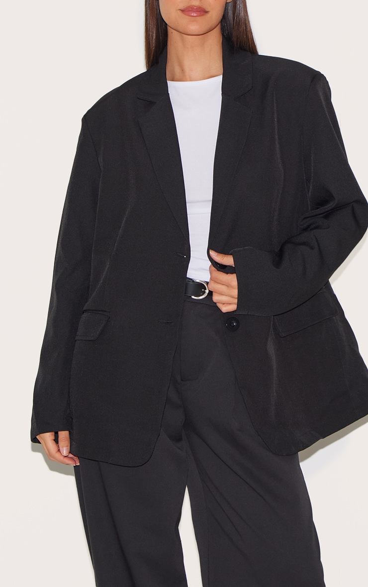 発掘 - 新登場ブランド Black Seam Detail Structured Oversized Blazer | Outerwear トップス