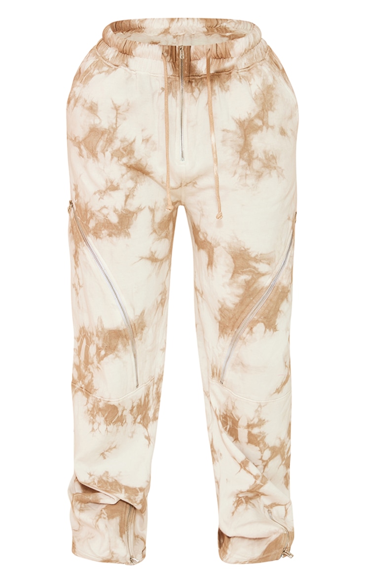 Shape Jogging large gris pierre imprimé camouflage à détail zip image 5