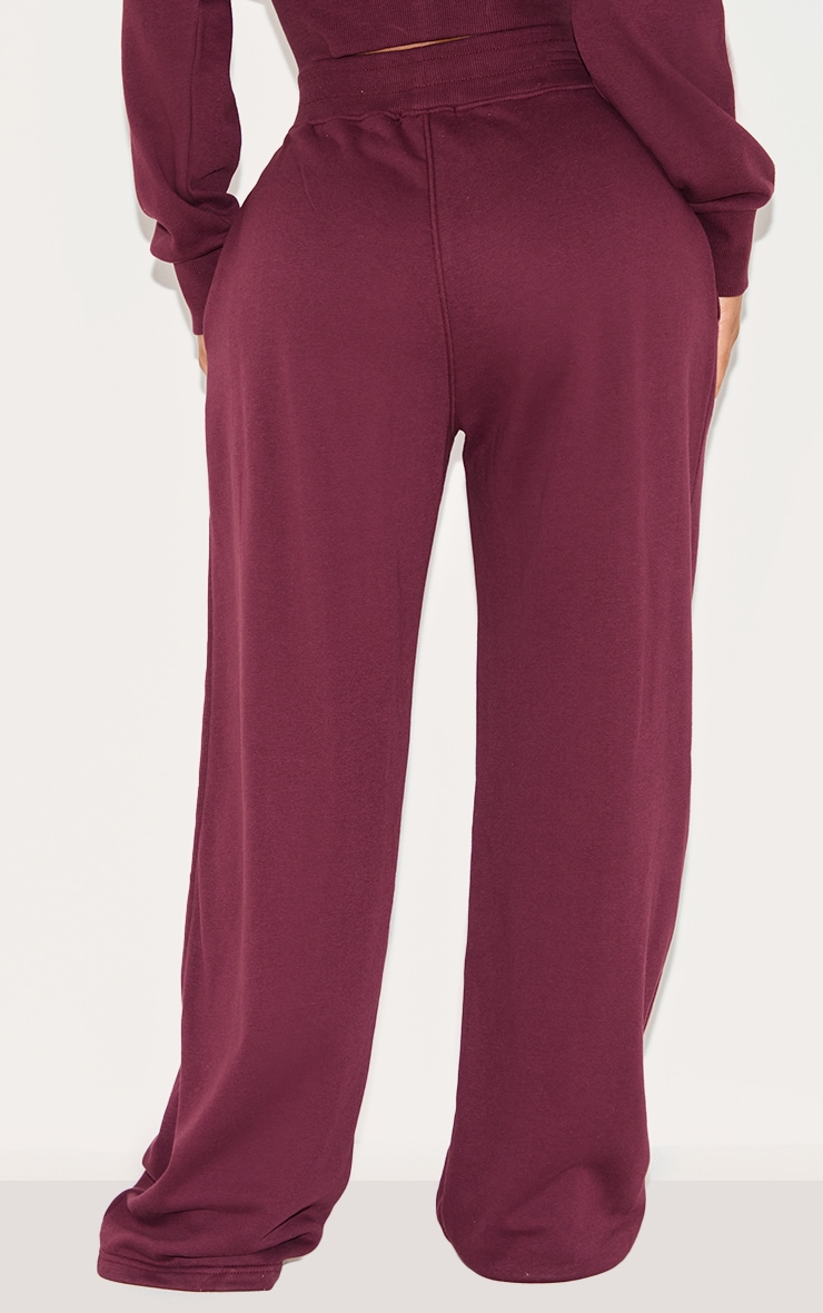 Shape Wine Waistband Detail Wide Leg Sweatpants image 3