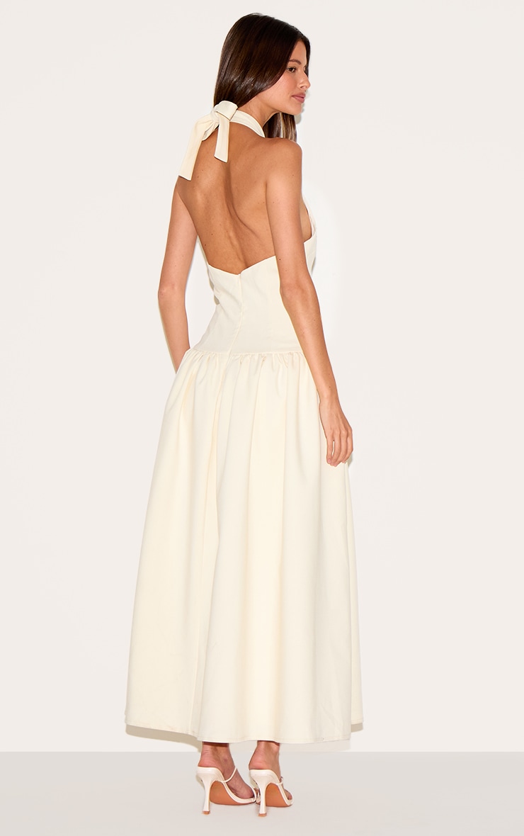 Lemon Tailored High Neck Midaxi Dress image 2