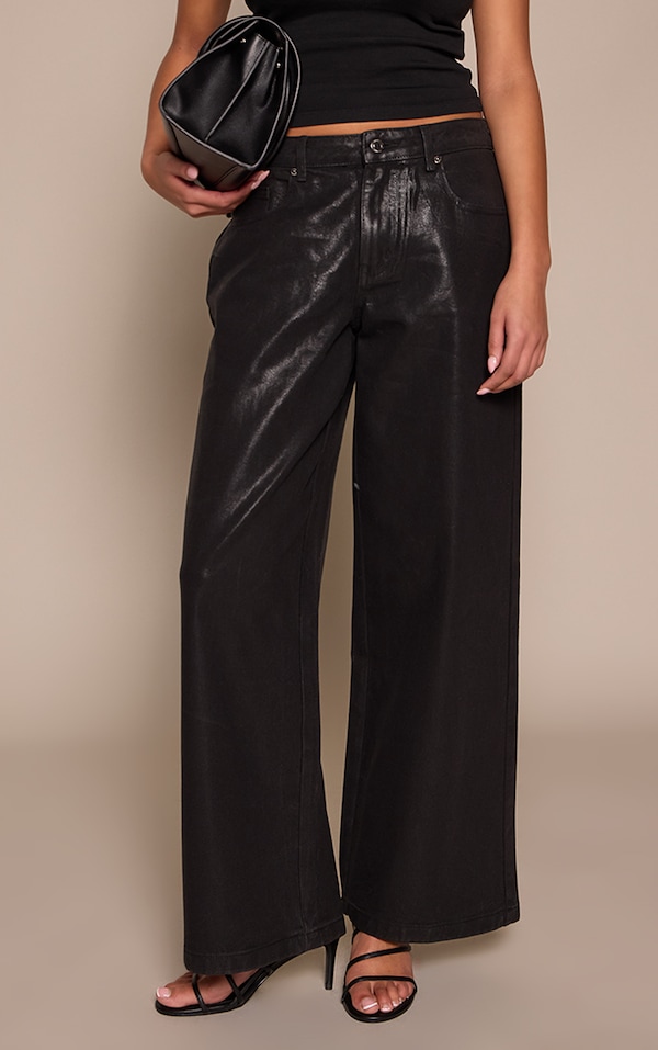 Black Crinkle Strappy Round Toe Heeled Sandal