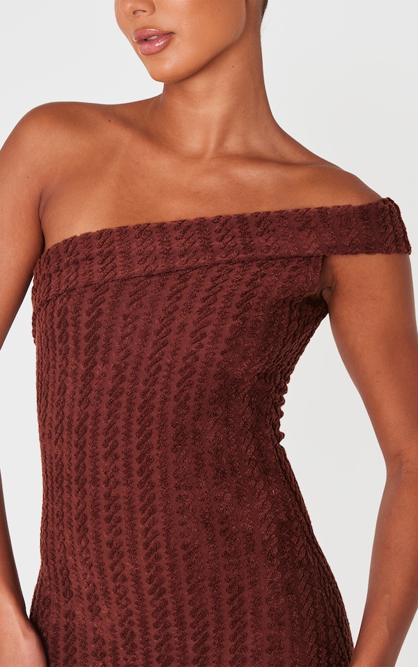 Appreciate You Tied Shoulder Maxi Dress Chocolate