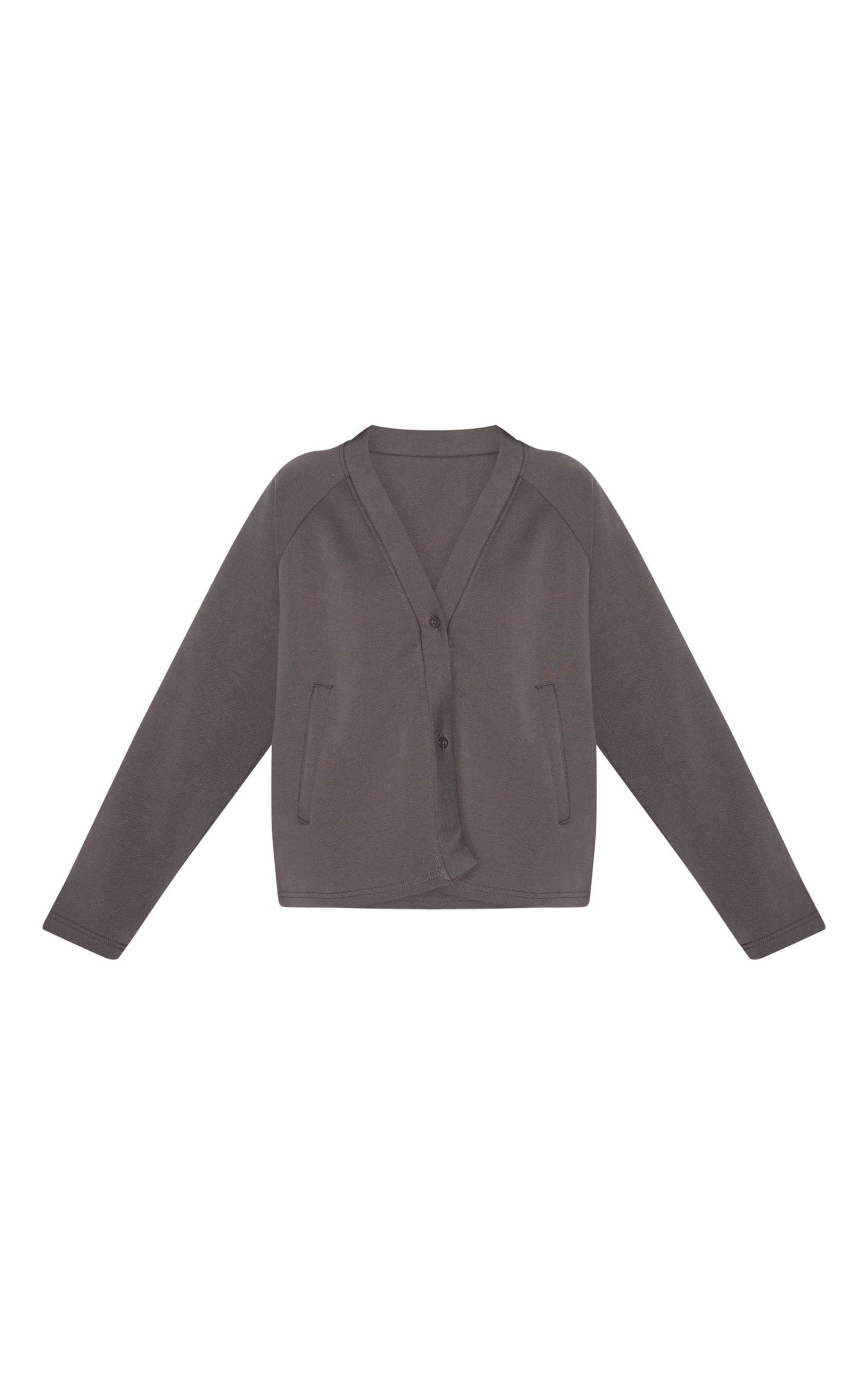 Charcoal Premium Boxy Sweat Cardigan image 5