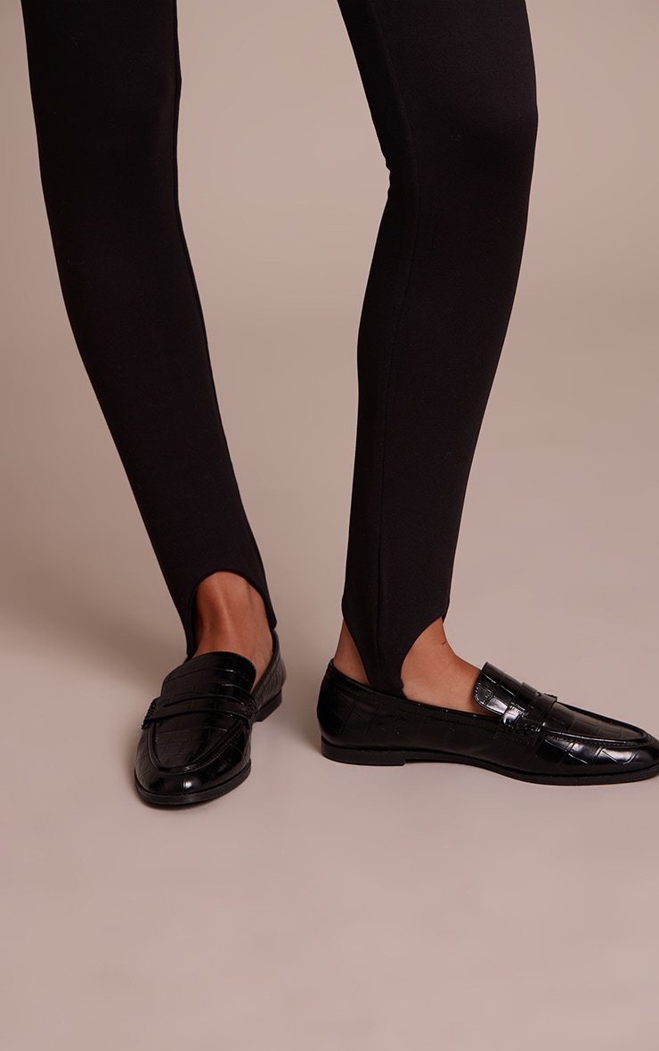 Legging doux noir à brides sous les pieds image 4