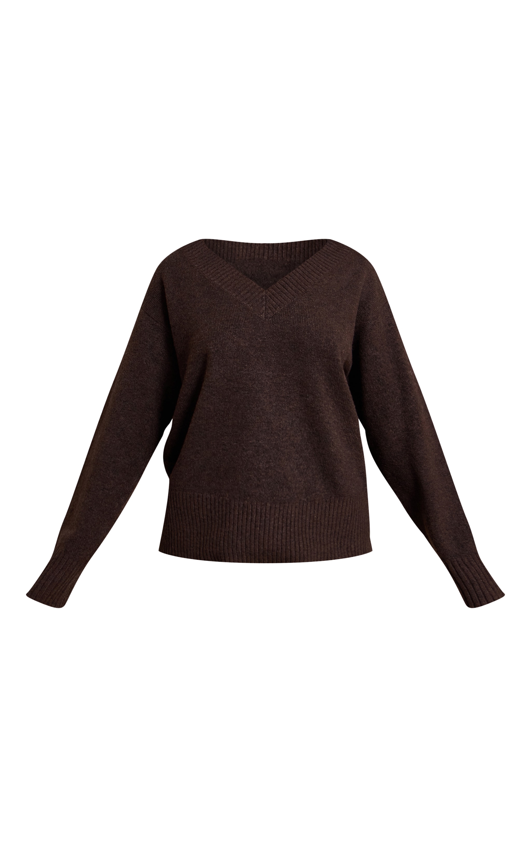 Petite Chocolate Knit V-neck Sweater image 5