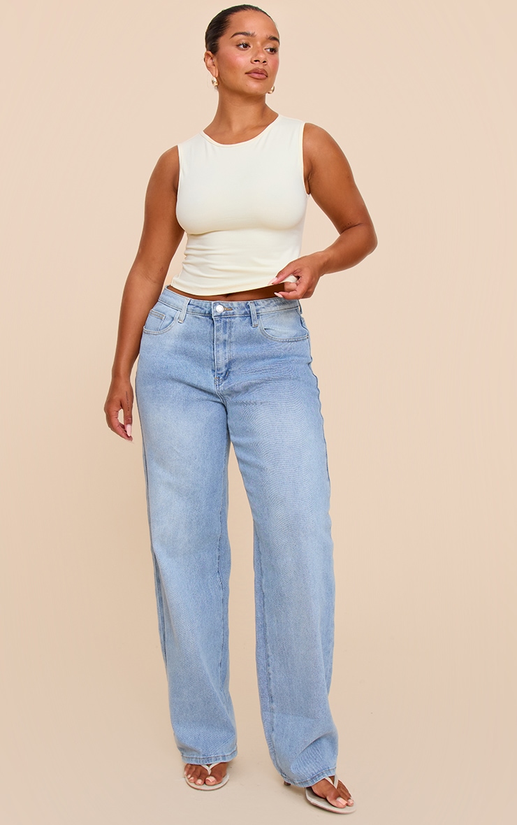 Shape Butter Cream Sculpted Longline Racer Top image 3