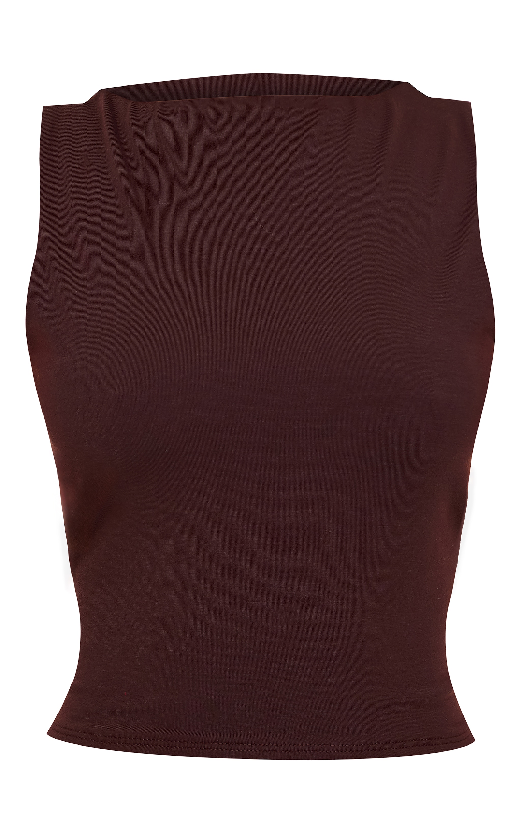 Petite Chocolate Contour Jersey Sleeveless Longline Top image 5