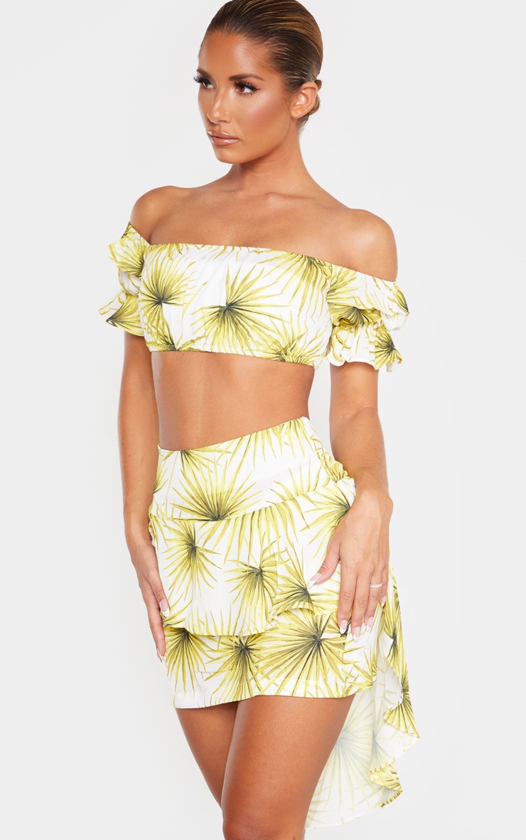 White Frill Waterfall Beach Skirt