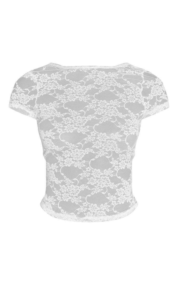 Cream Lace Open Back Top Two Piece Sets PrettyLittleThing USA