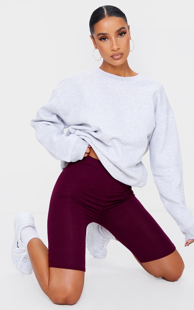 Maroon Basic Bike Shorts