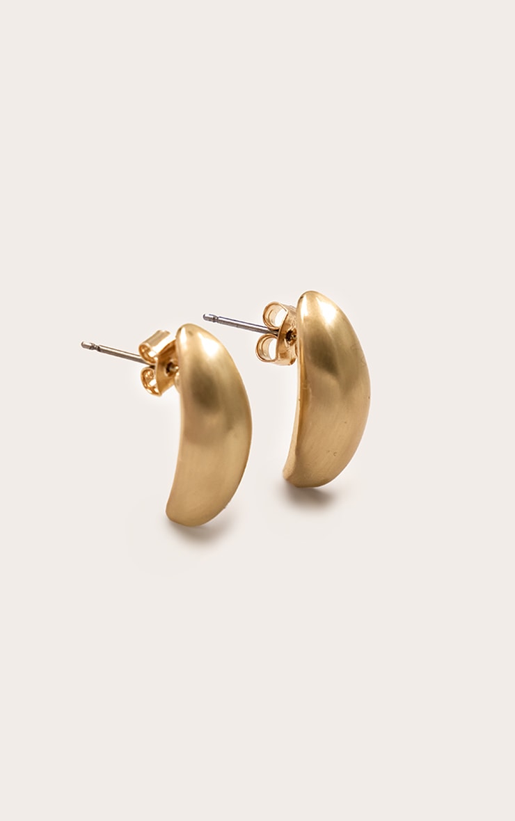 Gold Brushed Tear Drop Earrings | Accessories