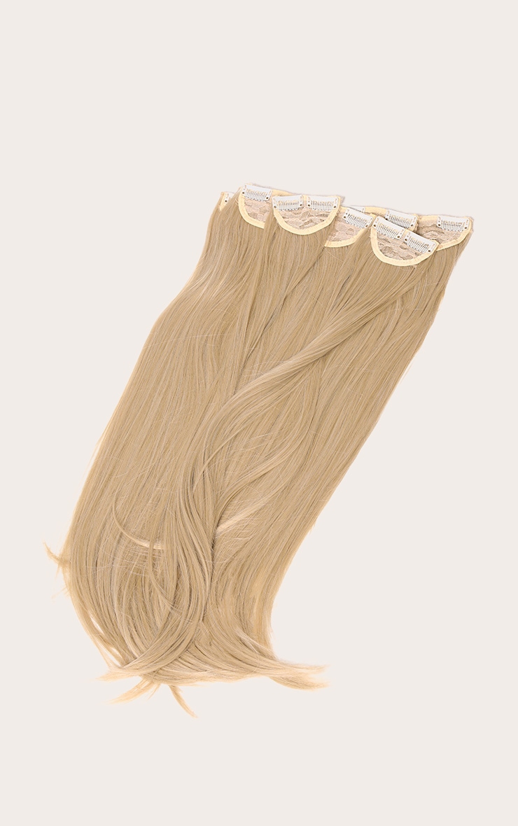 LullaBellz Extensions épaisses lisses à clipser 57 cm Light Golden Blonde image 5