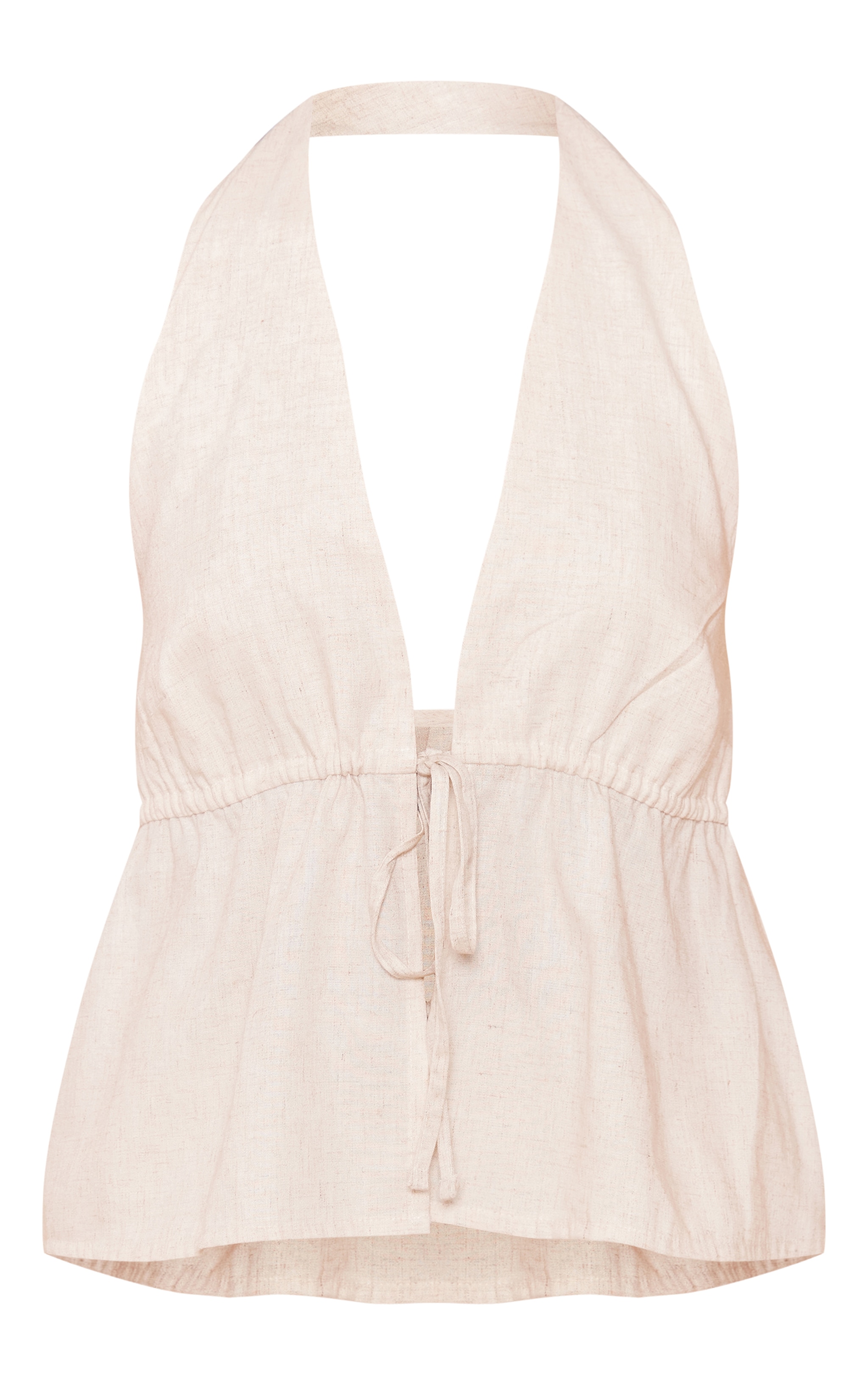 Stone Marl Tie Waist Longline Top image 5