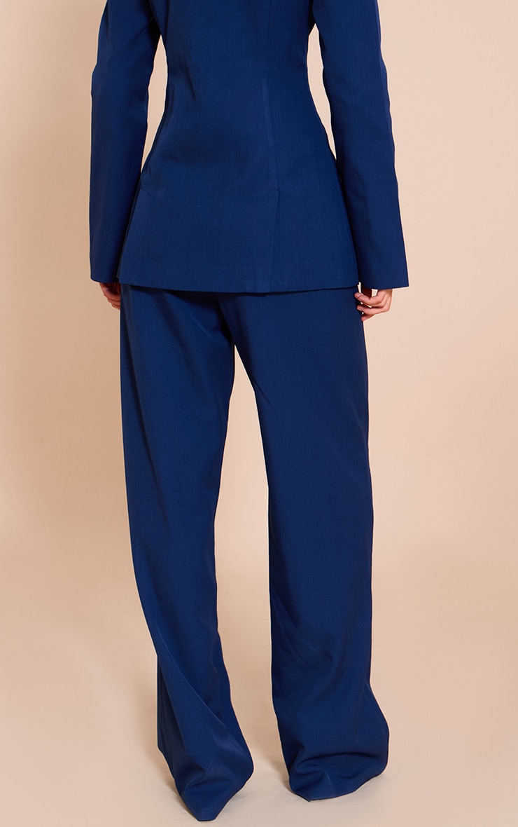 Pantalon de tailleur large bleu marine image 3