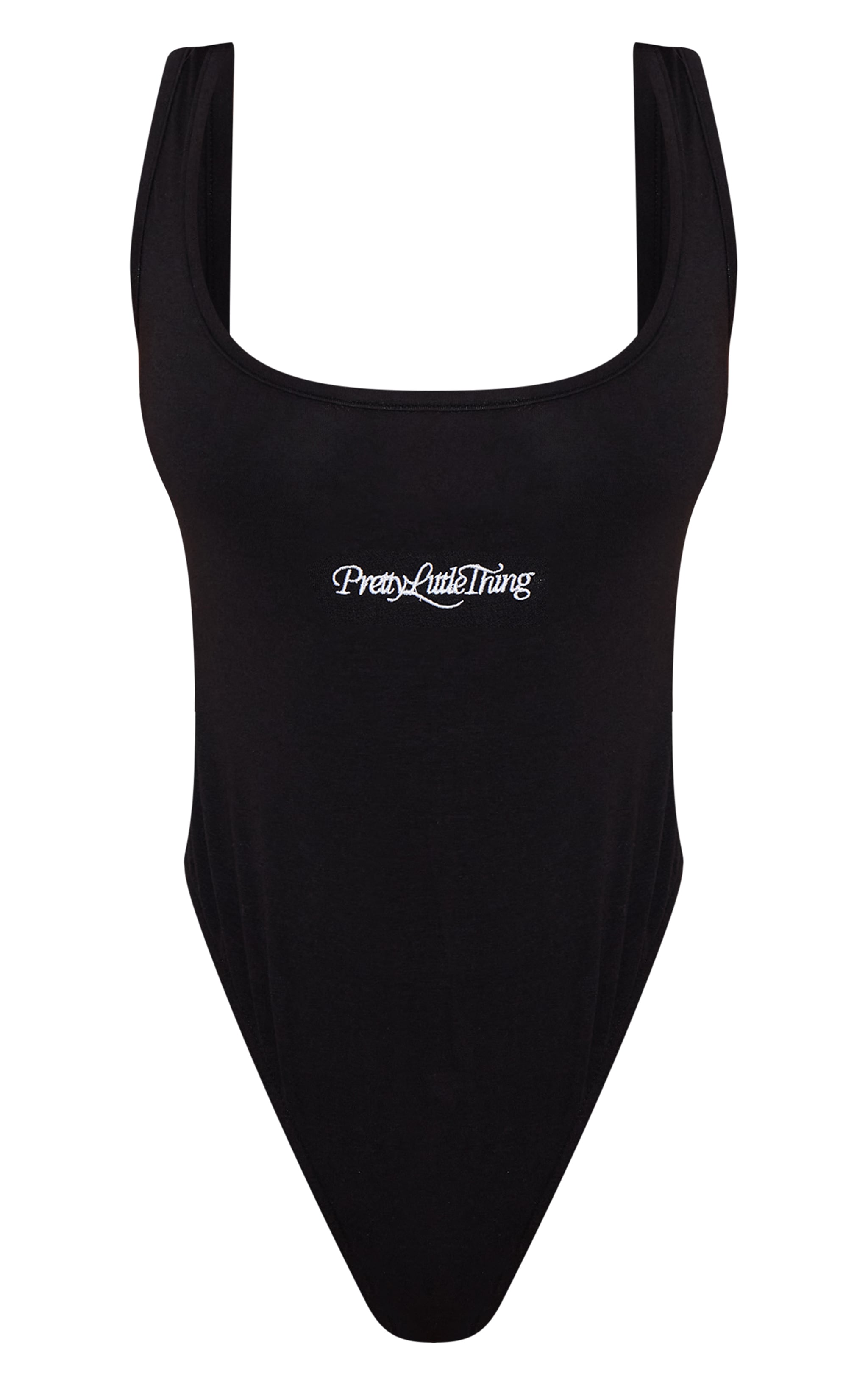 Petite Body noir à col rond et logo "PrettyLittleThing" image 5