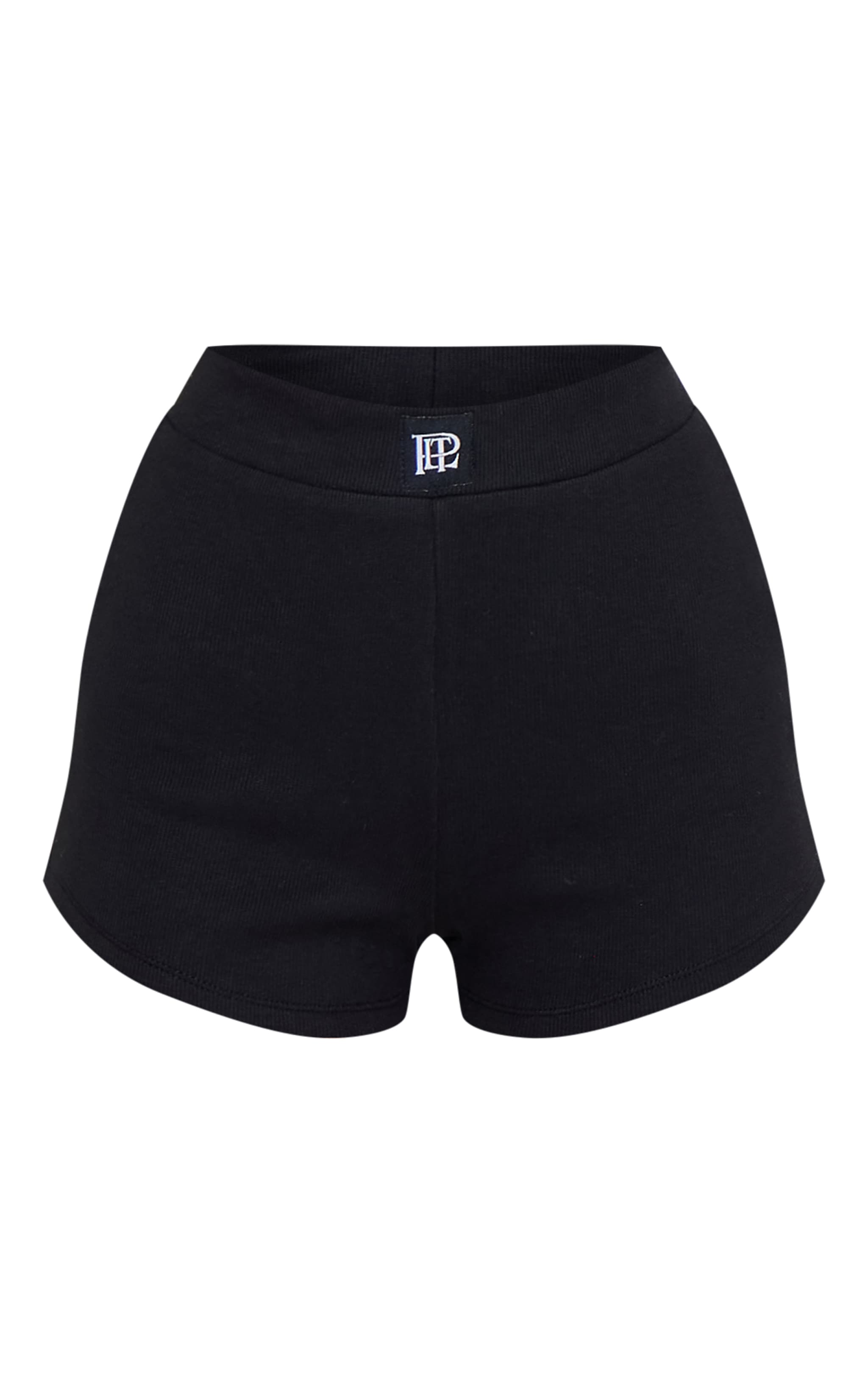 PrettyLittleThing Short de pyjama style boxer tonal noir à emblème satiné image 6