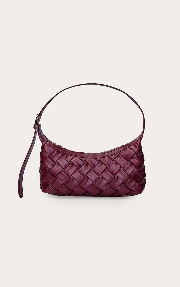Plum Hand Weave Shoulder Bag image 2