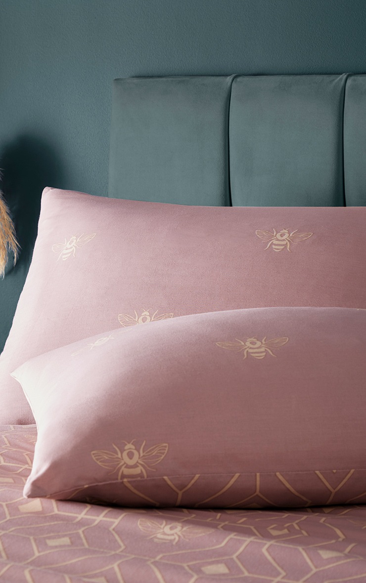 pink bee cushion