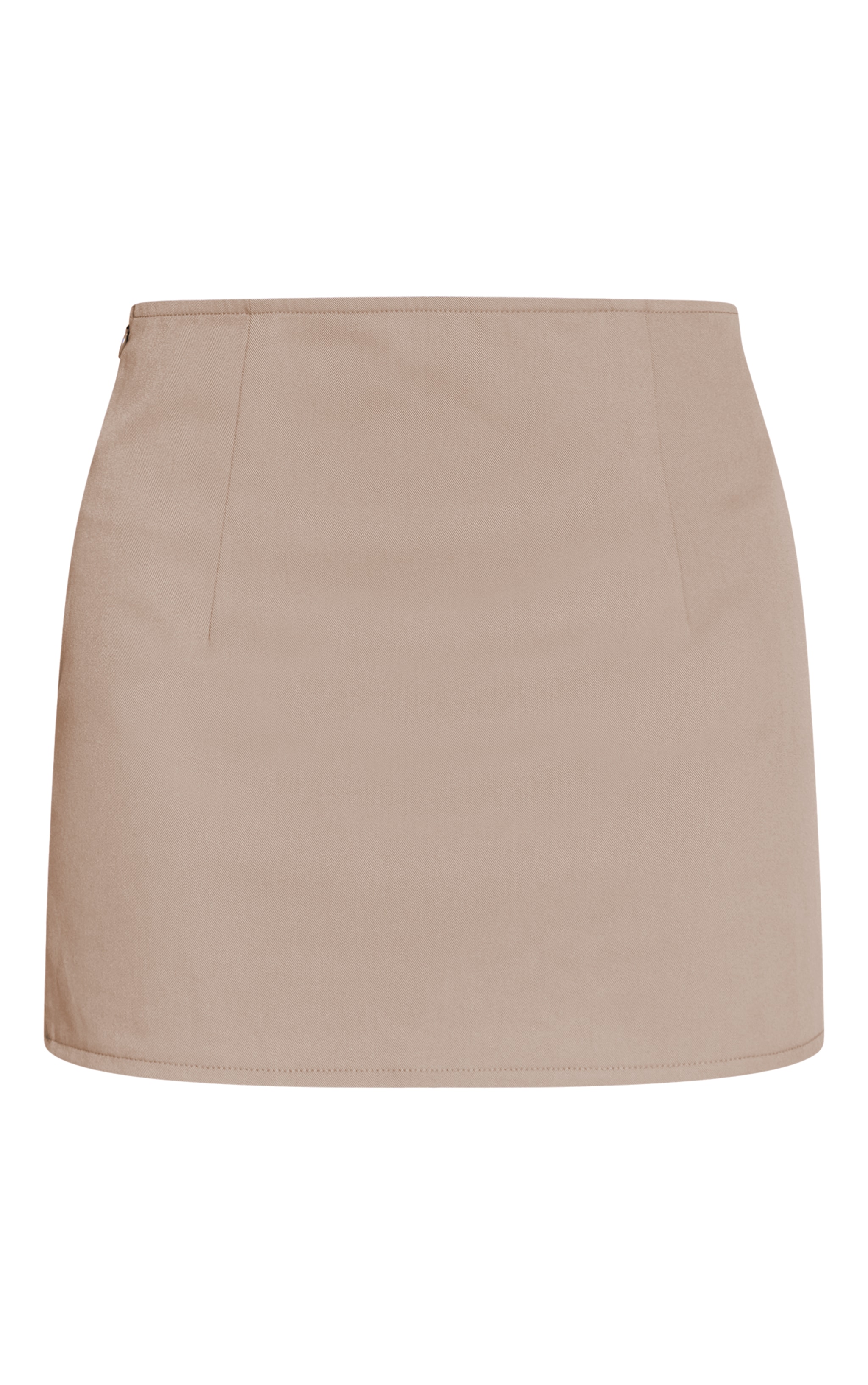 Taupe Tailored Woven Micro Mini Skirt image 6