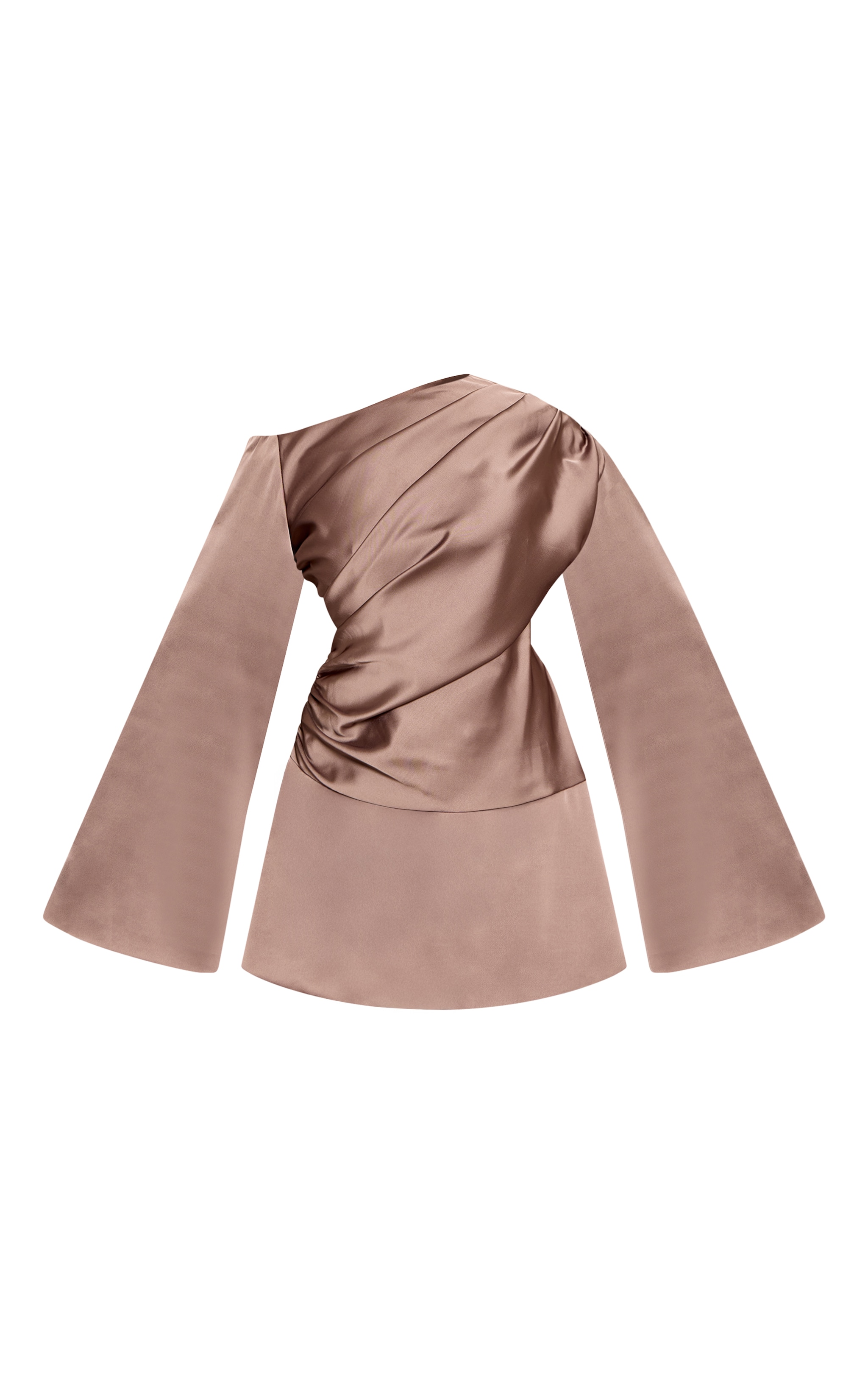 Petite Taupe Off Shoulder Tailored Woven Mini Dress image 5