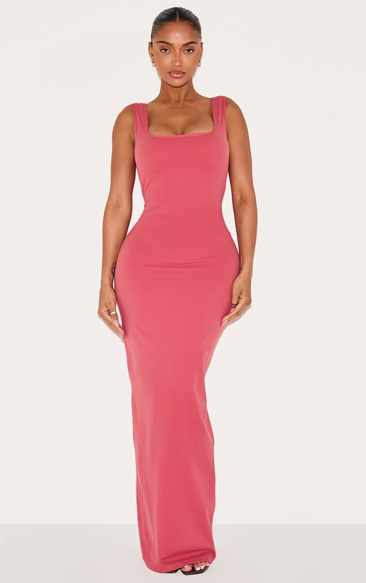 Shape Rose Built In Bra Sculpt Square Neck Maxi Dress image 1