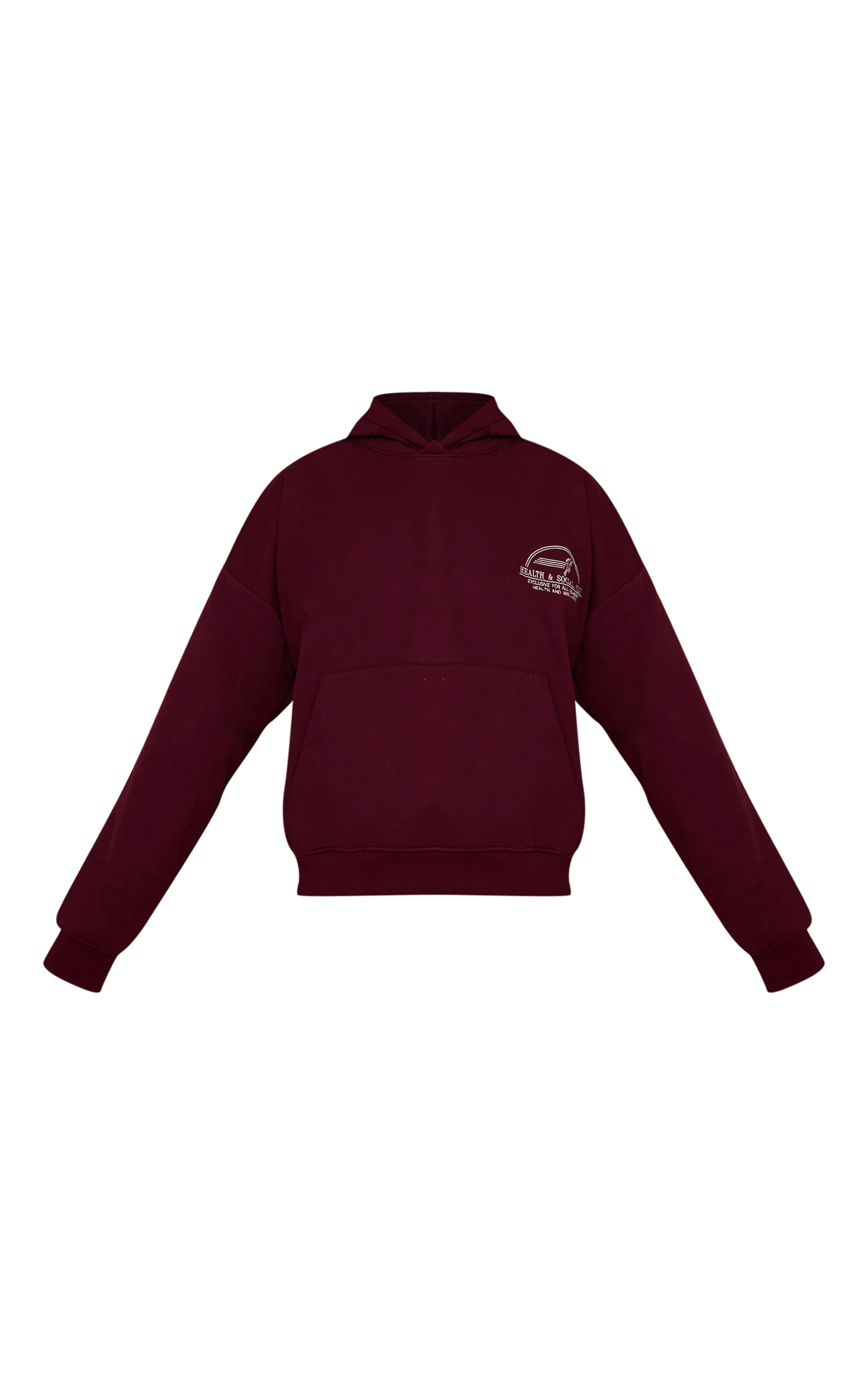 Wine Health Club Print Oversized Hoodie image 5